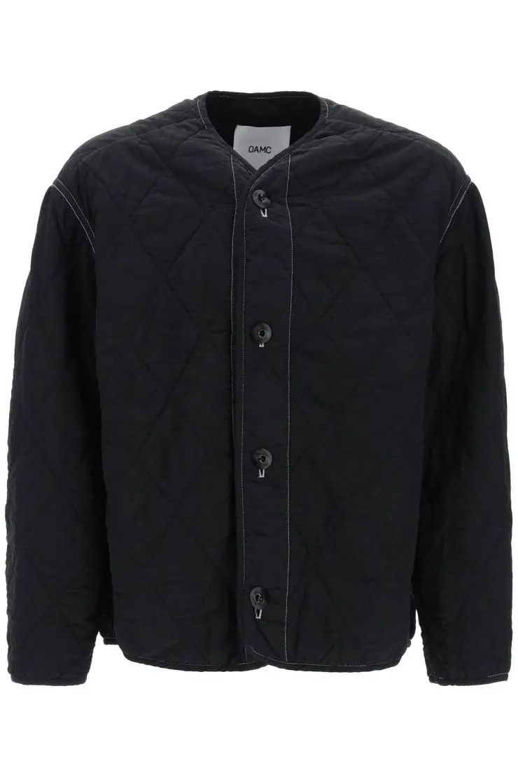 image of Oamc O1S22I1N0324 Liner Quilted Jacket In Black, Men's (Size XL)