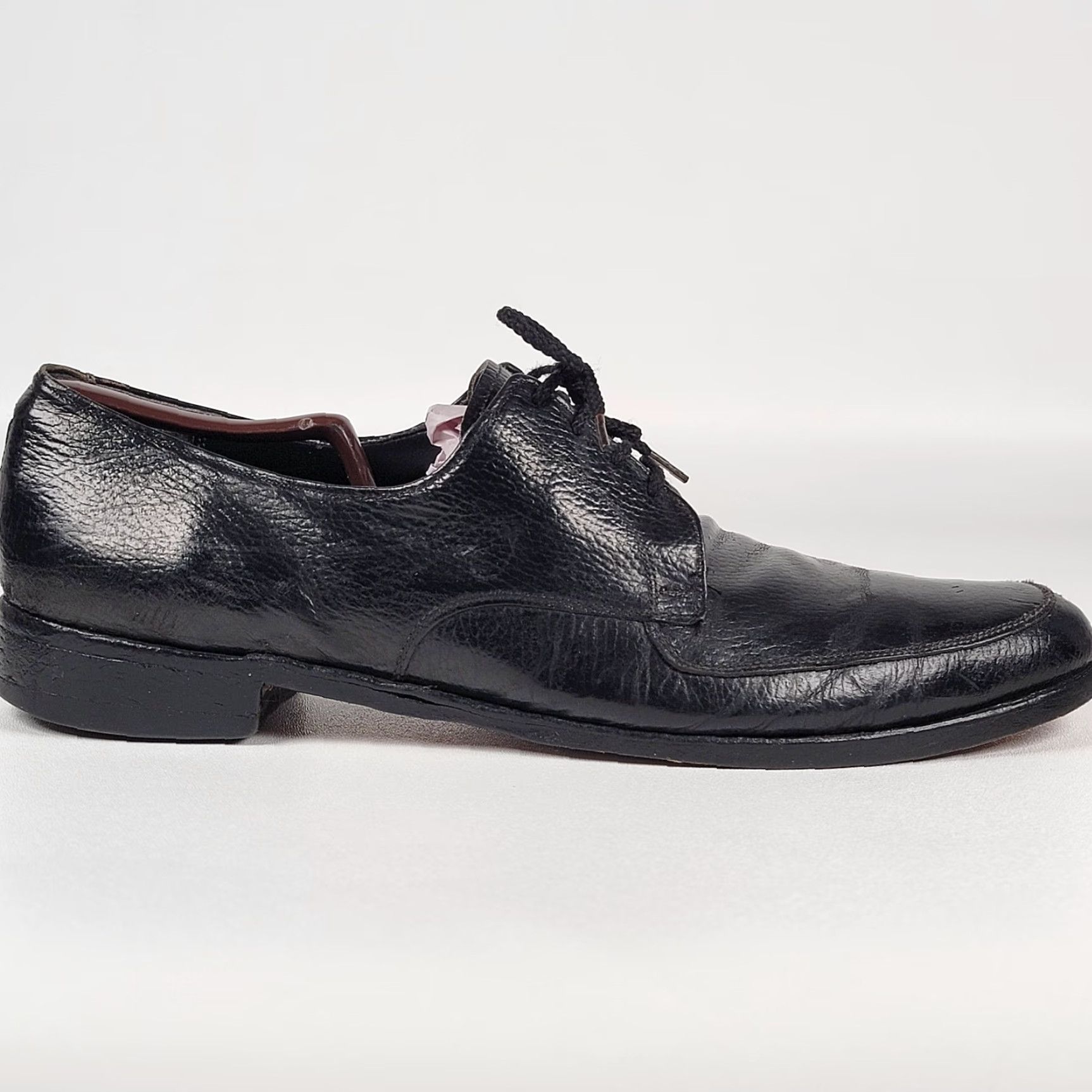 Vintage VINTAGE Biltrite Men Oxford Shoes Black Leather AA 14 Dress Lace Up Oxford Mens Shoes Leather Upper Insole Outsole Size US 14 / EU 47 - 6 Thumbnail