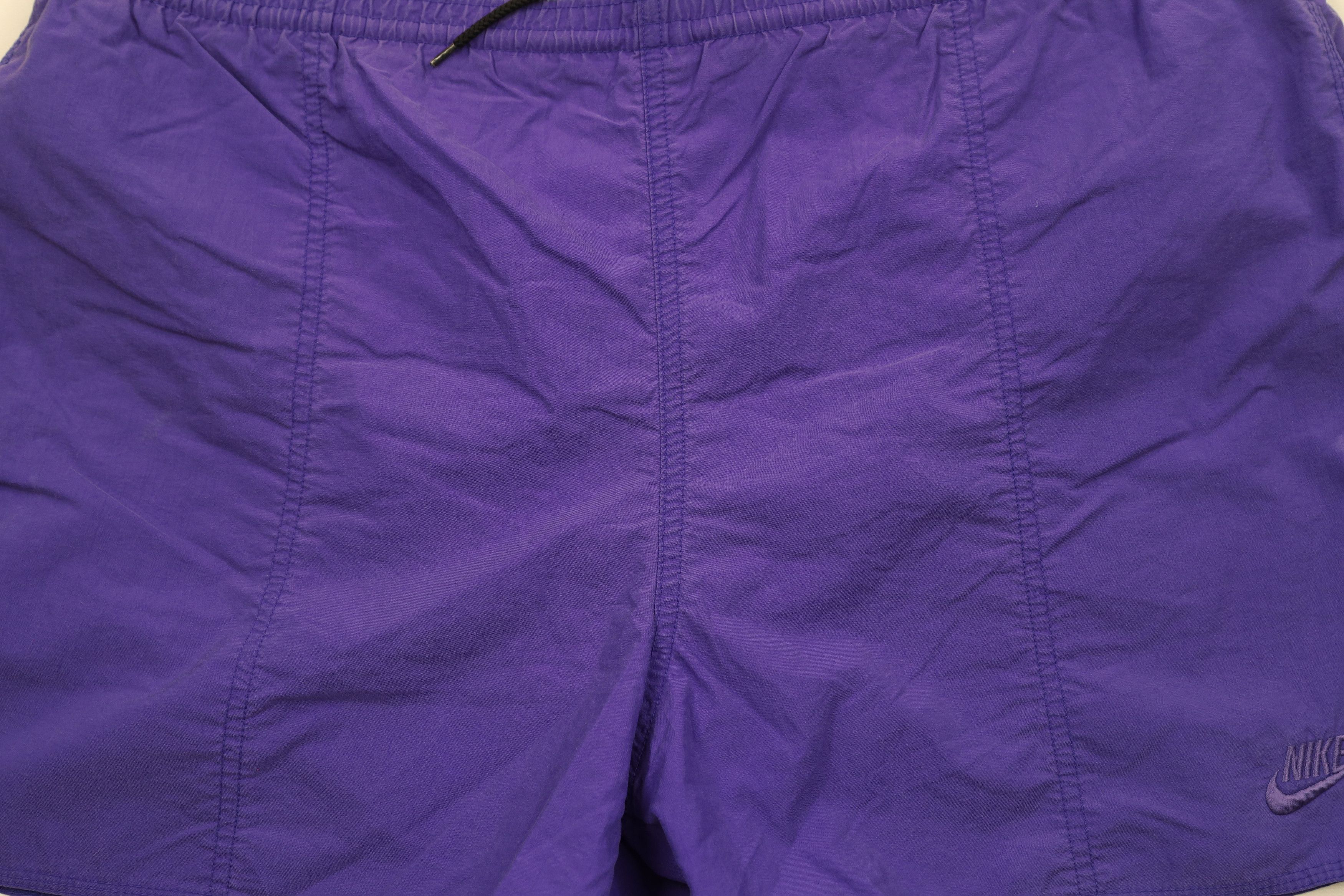 Nike × Vintage Vintage 90s Nike Lined Running Jogging Short Shorts Purple Size US 36 / EU 52 - 3 Thumbnail