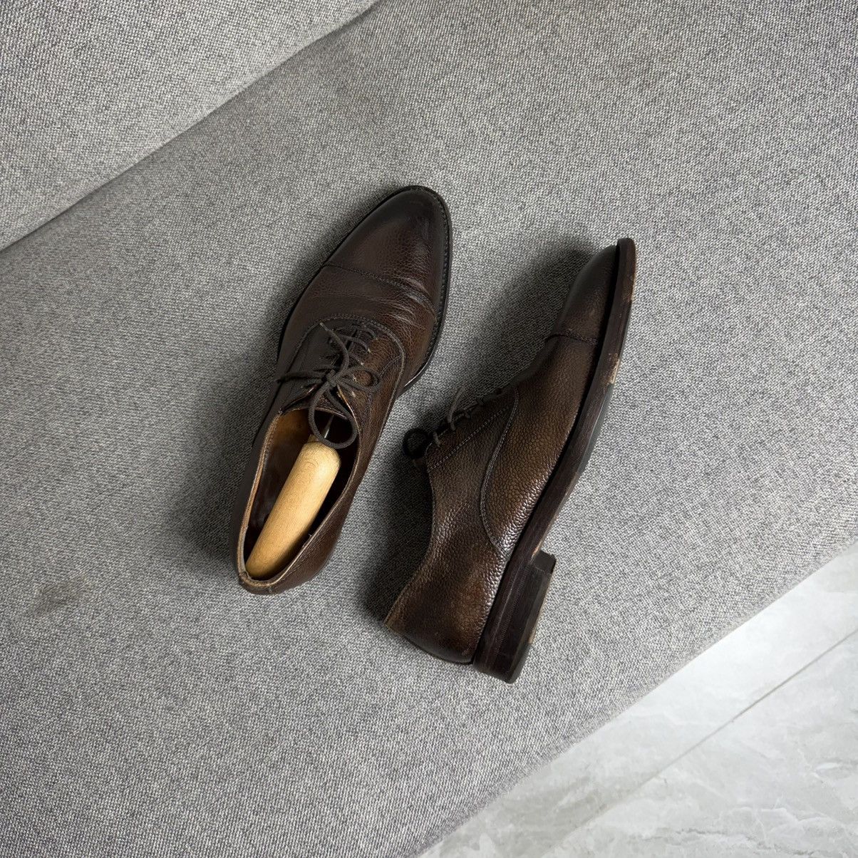 Antonio Maurizi Antonio Maurizi Brown Leather Oxford Shoes Size US 10 / EU 43 - 11 Thumbnail
