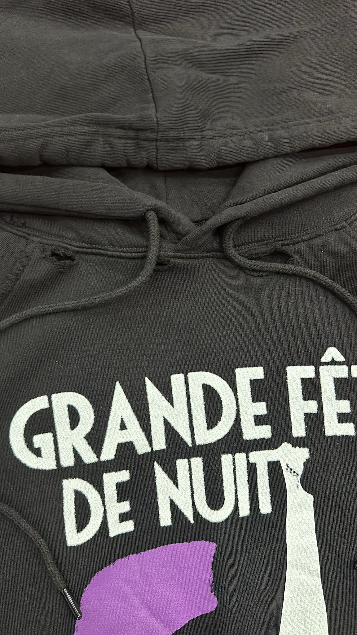 Raf Simons CC000021 2007 Sample Grande Fete De Nuit Hoodie in Black Size US L / EU 52-54 / 3 - 6 Thumbnail