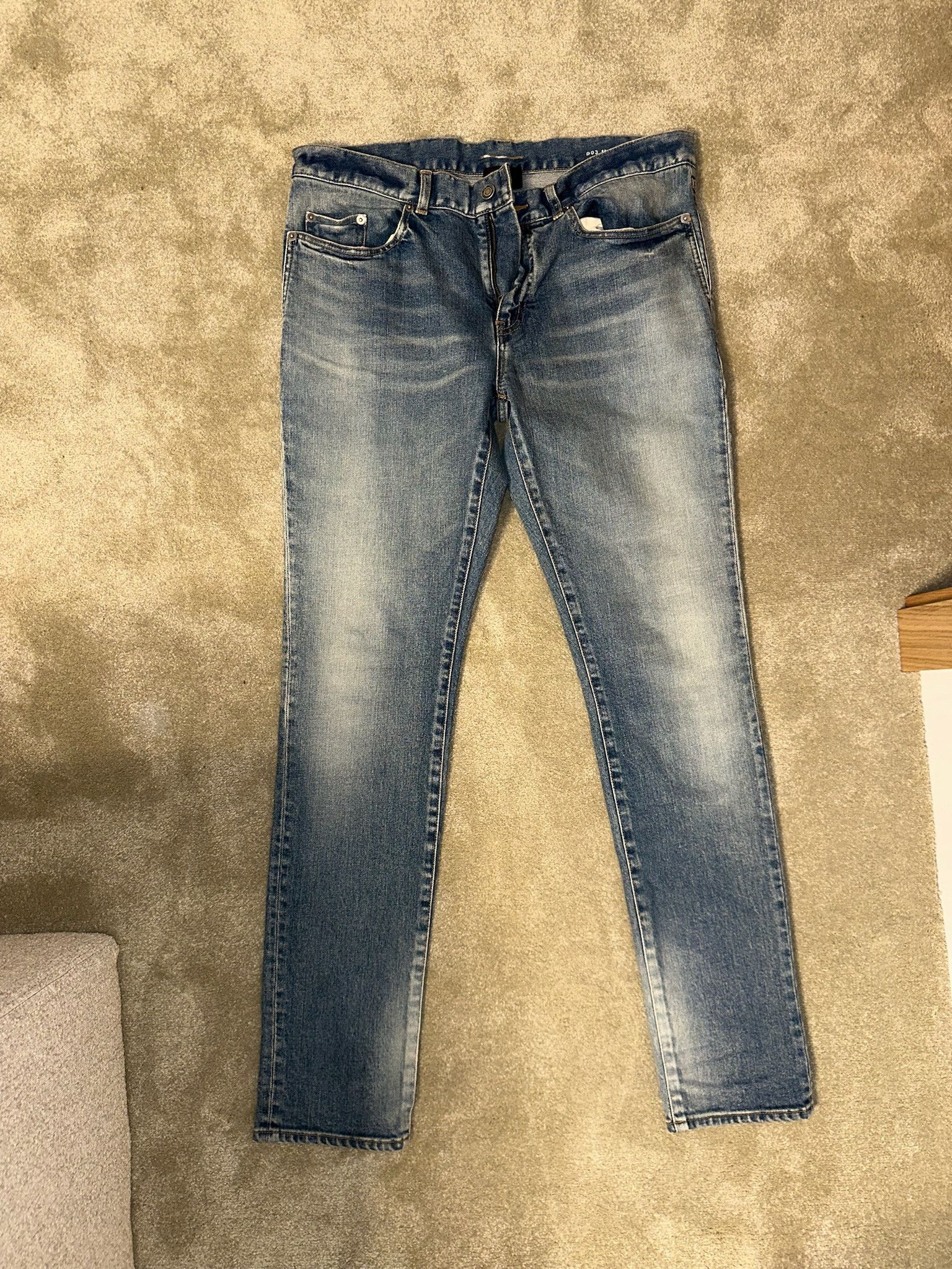 image of Saint Laurent Paris Blue Sl Denim, Men's (Size 34)