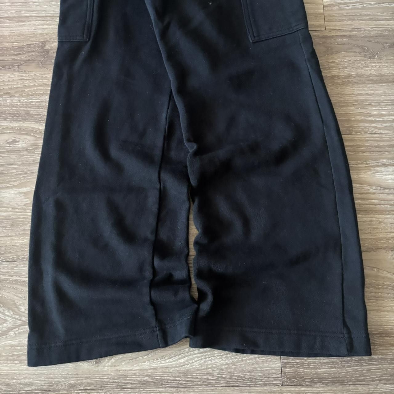 Japanese Brand Crazy Vintage Y2K/2000s Black Streetwear Skater Essential Cargo Sweatpants! Fits S Size US 28 / EU 44 - 5 Thumbnail