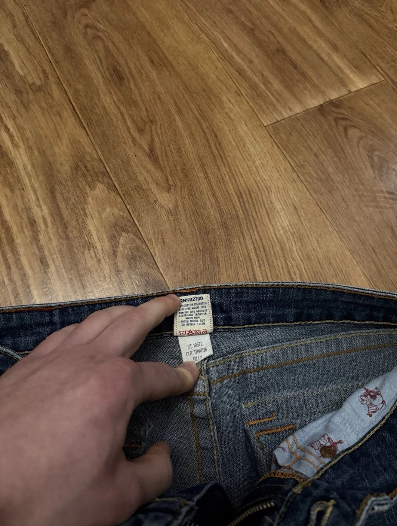 True Religion True Religion Billy Women`s Low Rise Flared Jeans Selvedge Size 29" - 10 Thumbnail