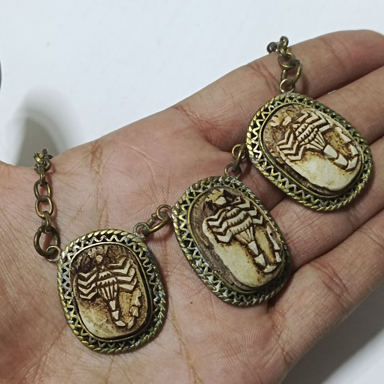 Vintage Rare Vintage Brass Egyptian Scorpion Pendant Collectible Size ONE SIZE - 1 Thumbnail