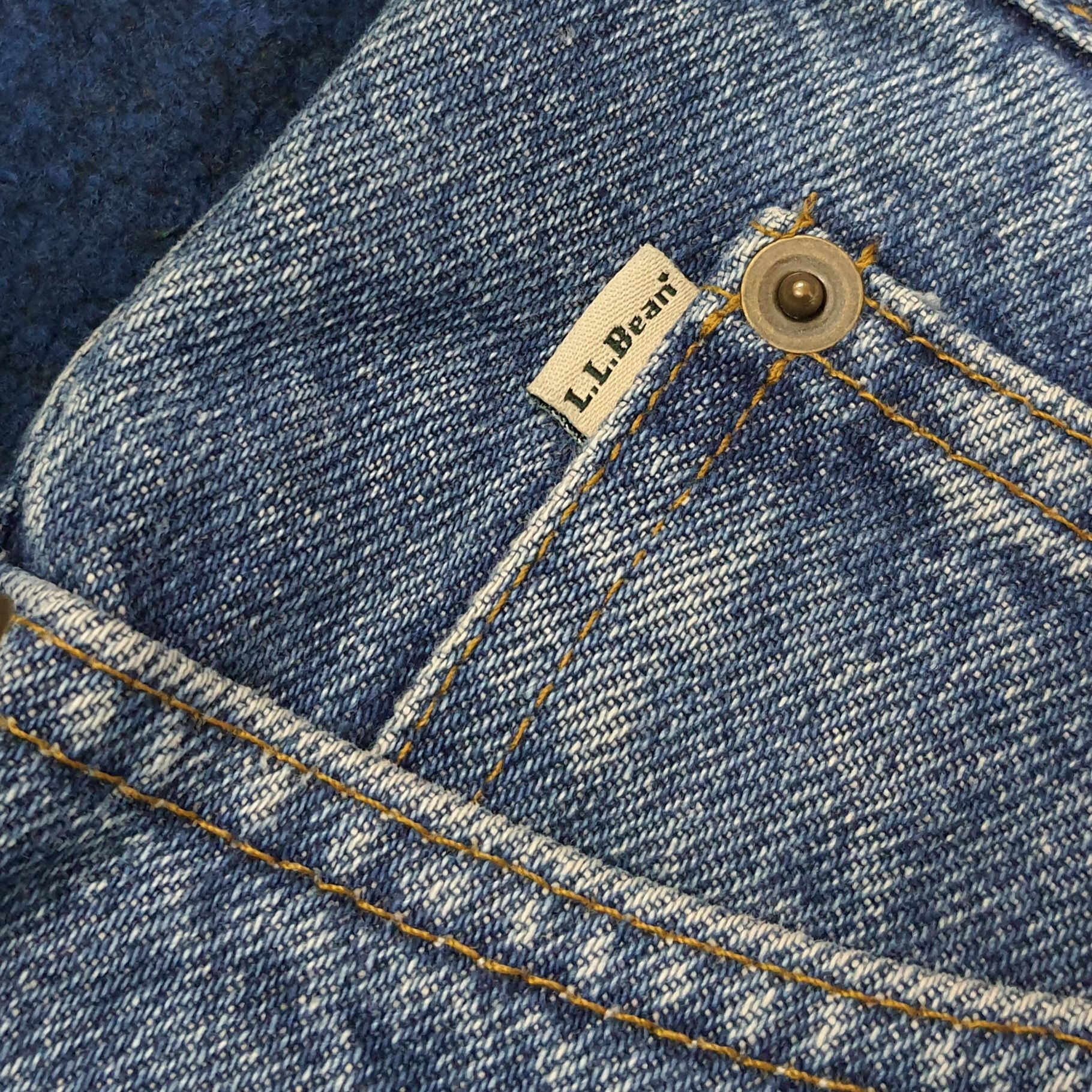 L.L. Bean Vintage L.L. Bean Double L Fleece Lined Jeans C280N1 Size US 33 - 12 Thumbnail