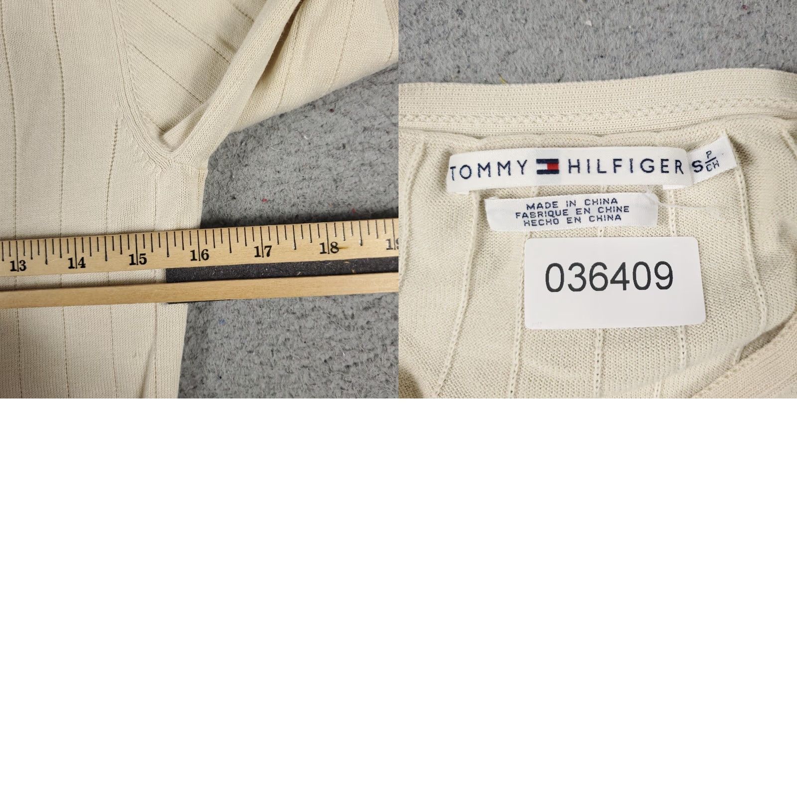 Tommy Hilfiger Tommy Hilfiger Women's T-Shirt Small Beige Long Sleeve Pullover Casual Crew Neck Size S / US 4 / IT 40 - 8 Thumbnail