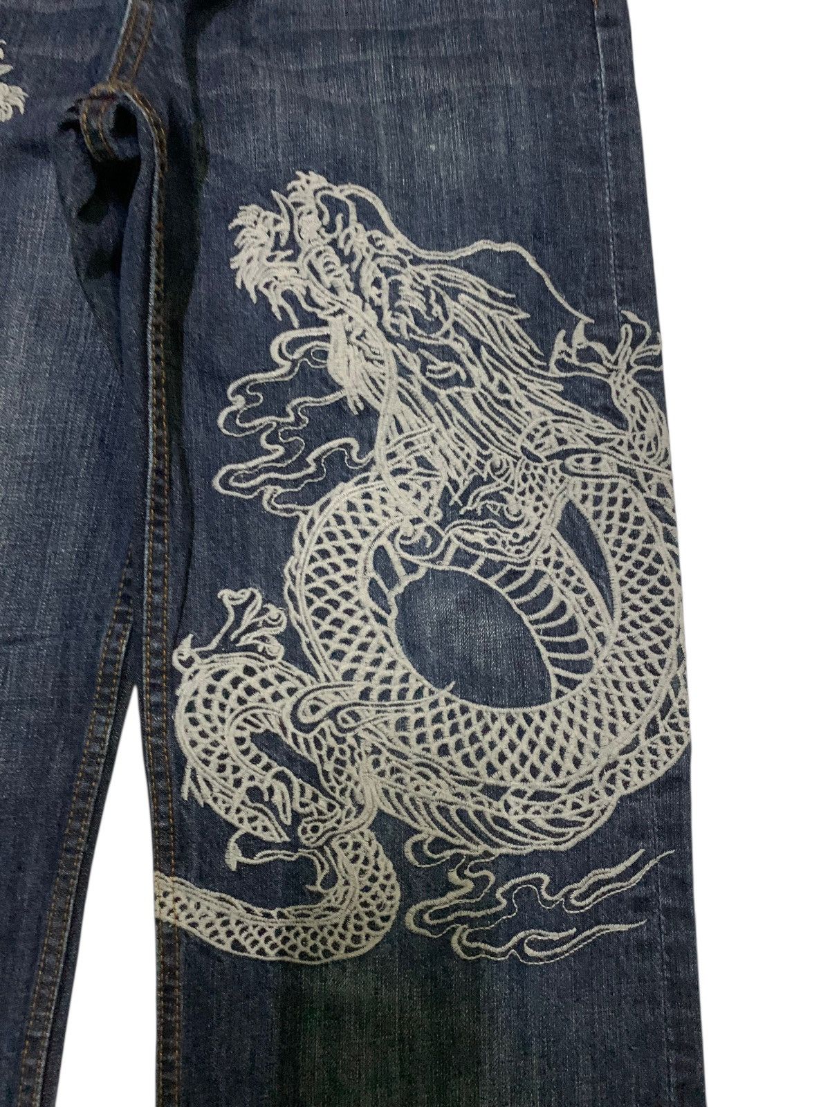 Kapital JAPANESE BIG DRAGON EMBROIDERED LIKE KARAKURI TAMASHI DENIM Size US 30 / EU 46 - 11 Thumbnail