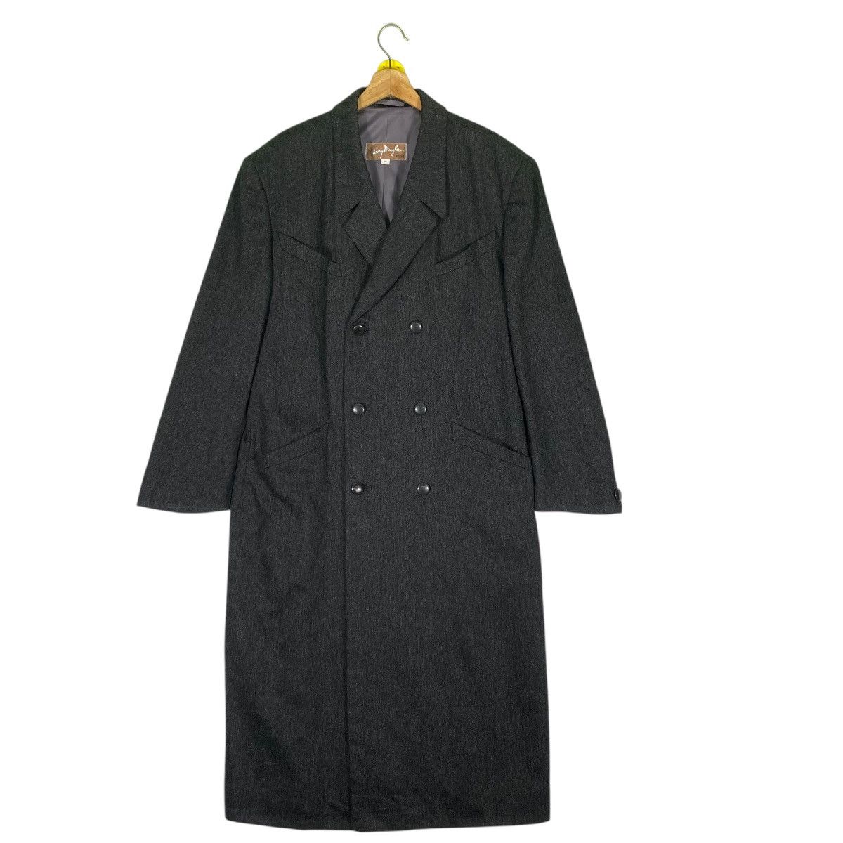 Mugler × Thierry Mugler × Vintage Vintage 90s Thierry Mugler Long Coat Wool Jacket Size US M / EU 48-50 / 2 - 1 Thumbnail