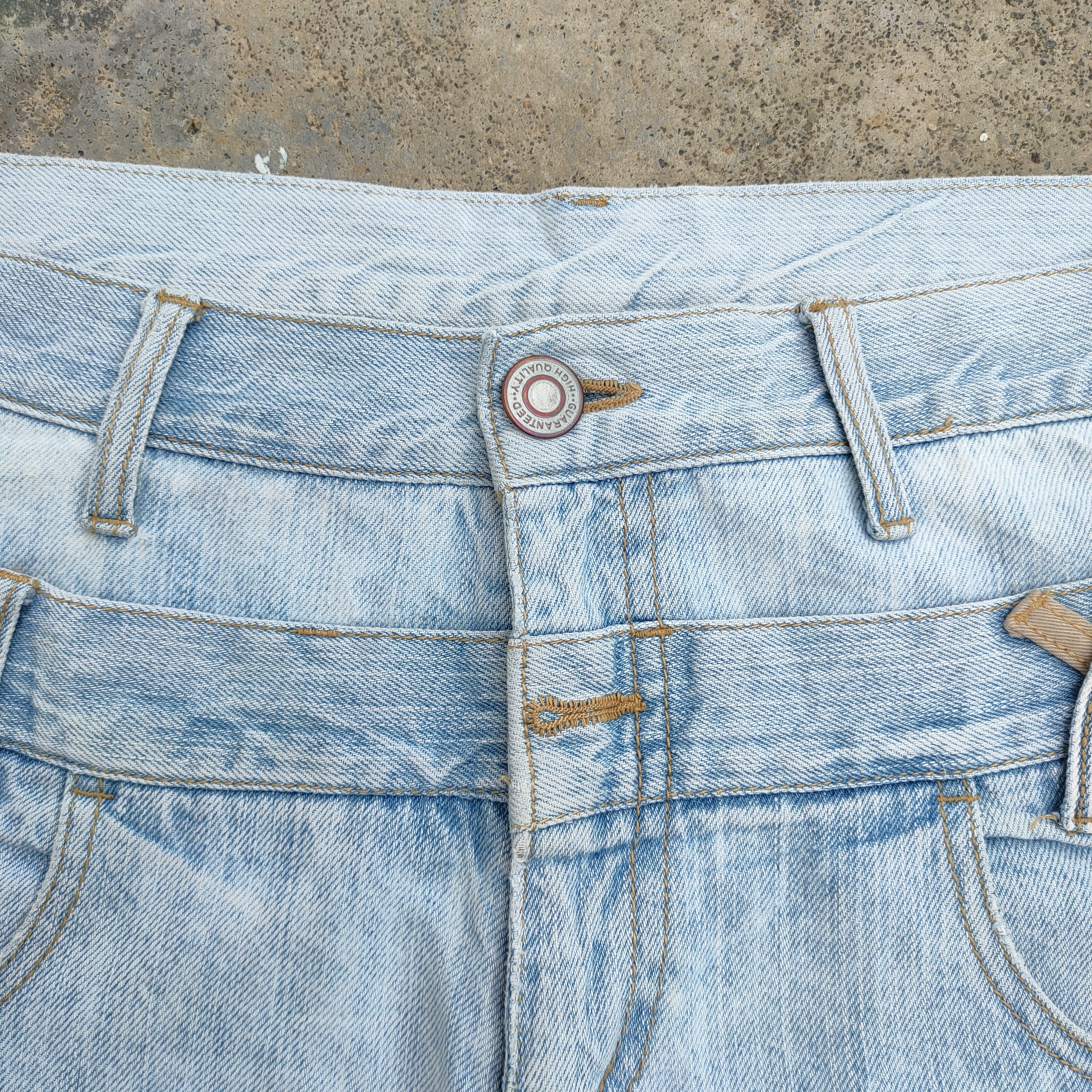 Japanese Brand VINTAGE DOUBLE WAIST JAPAN FADED RIPPED JEANS DENIM PANTS Size US 32 / EU 48 - 5 Thumbnail