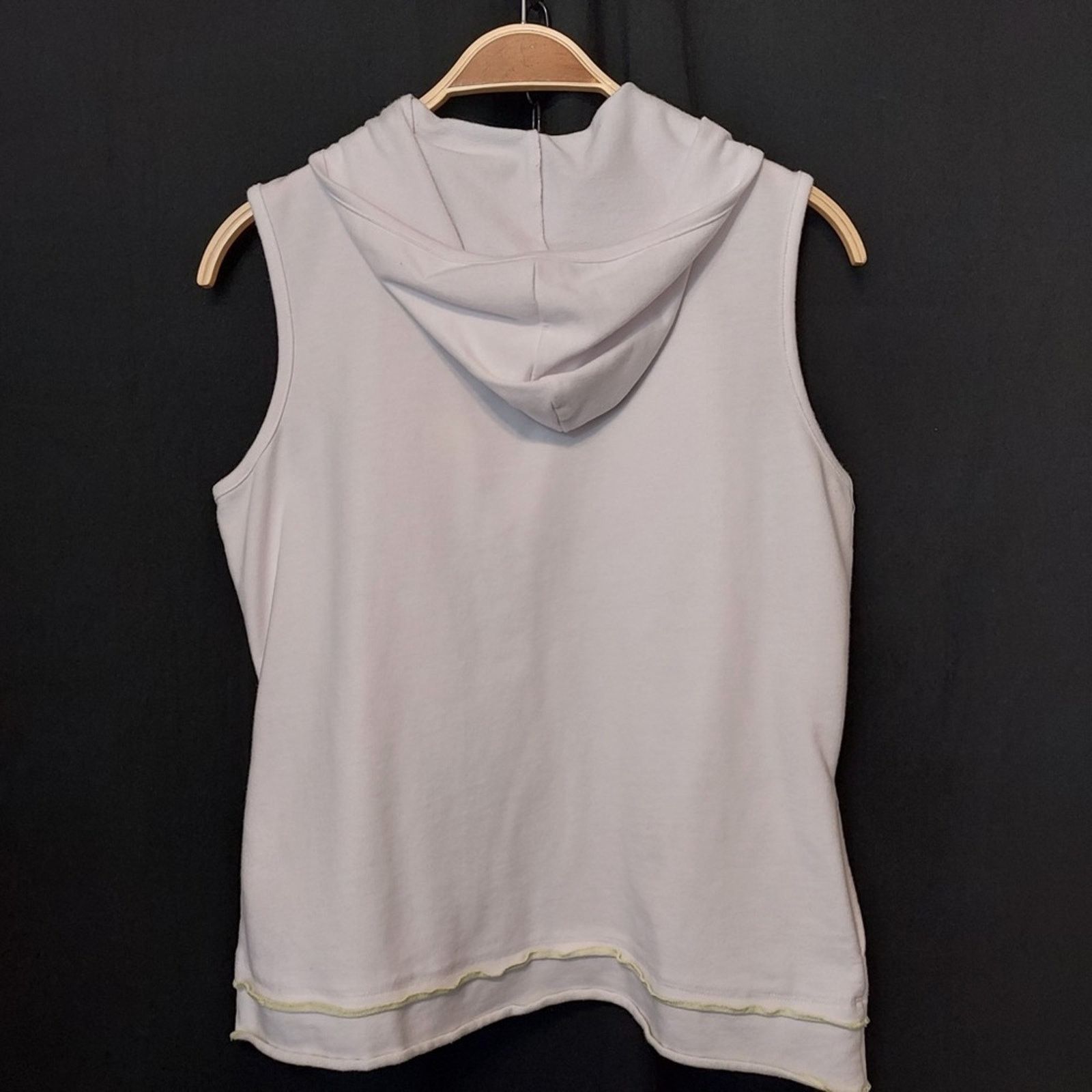 Other Weekend Clothesline White Hooded Sleeveless Vest Sweater Size L / US 10 / IT 46 - 8 Thumbnail
