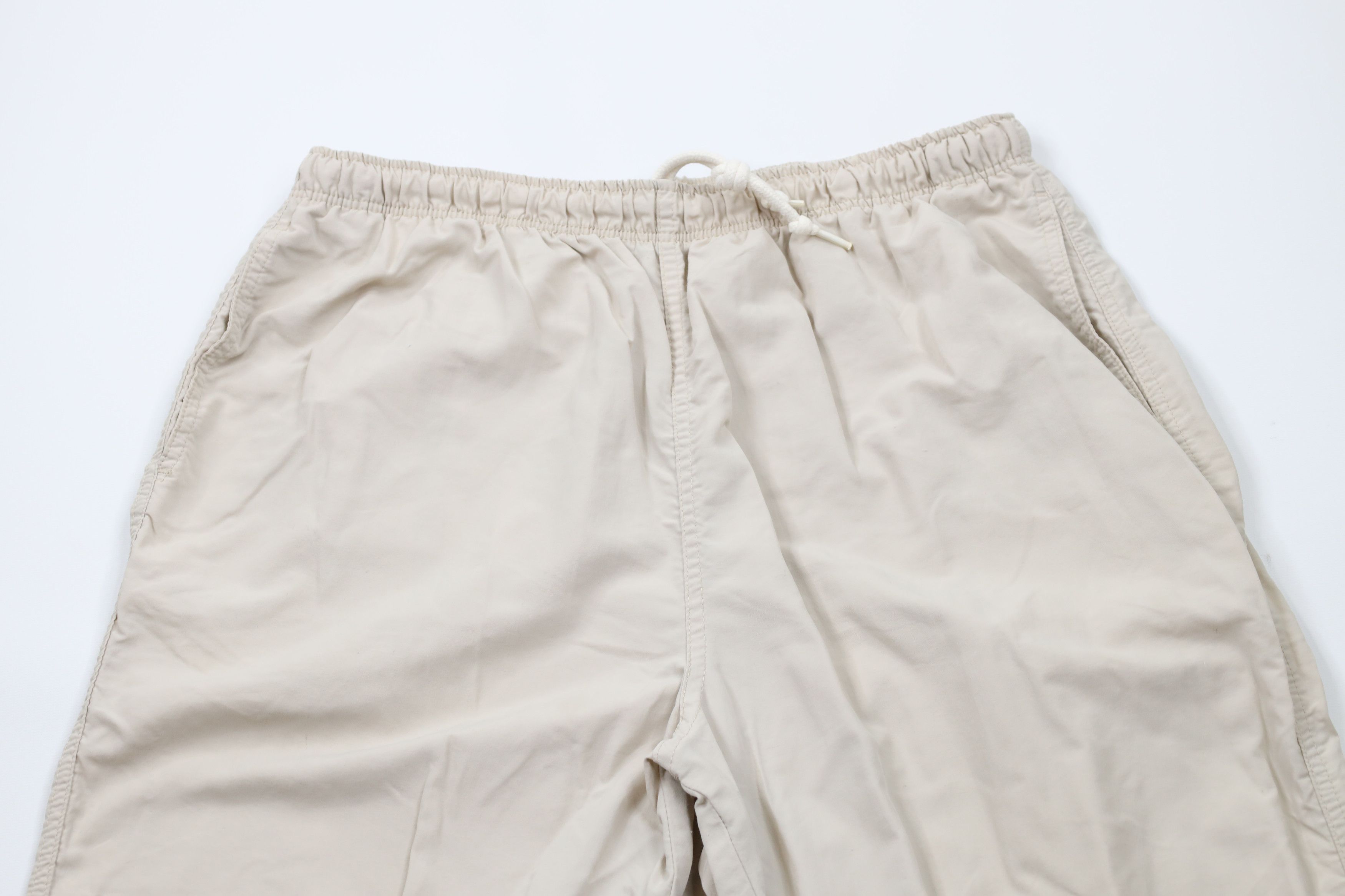 Lands' End × Vintage Vintage 90s Lands End Wide Leg Windbreaker Pants Beige USA Size 38" / US 16 / IT 52 - 2 Thumbnail