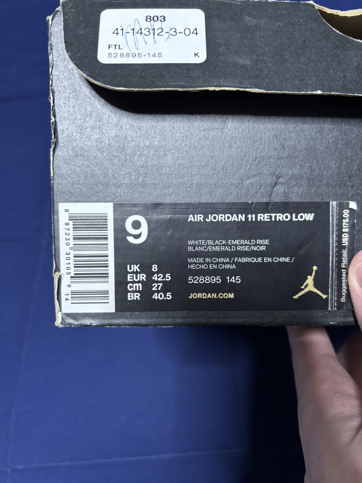 Jordan Brand Air Jordan 11 Retro Low Emerald 2018 Size 9 Size US 9 / EU 42 - 10 Thumbnail