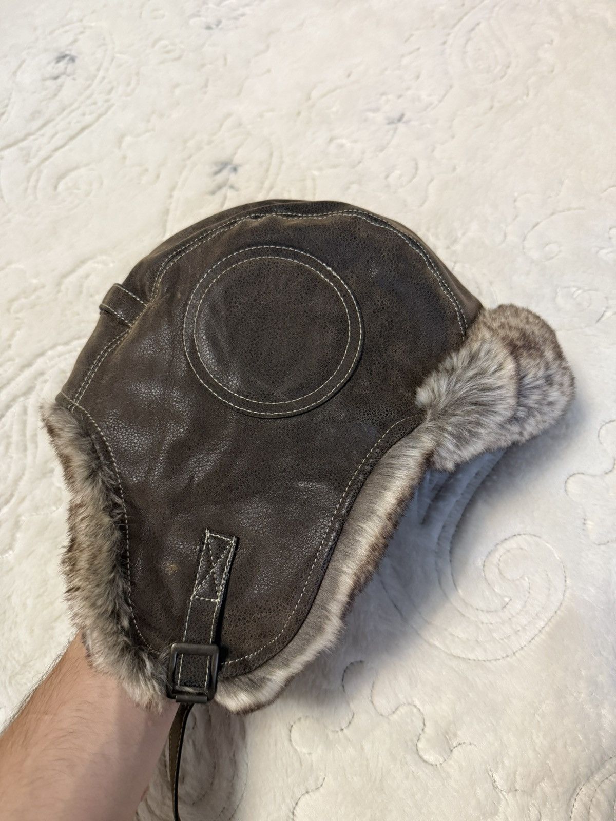 Other Vintage Streetwear Unisex Faux Fur Leather Fashion Ushanka Size 34 - 1 Thumbnail