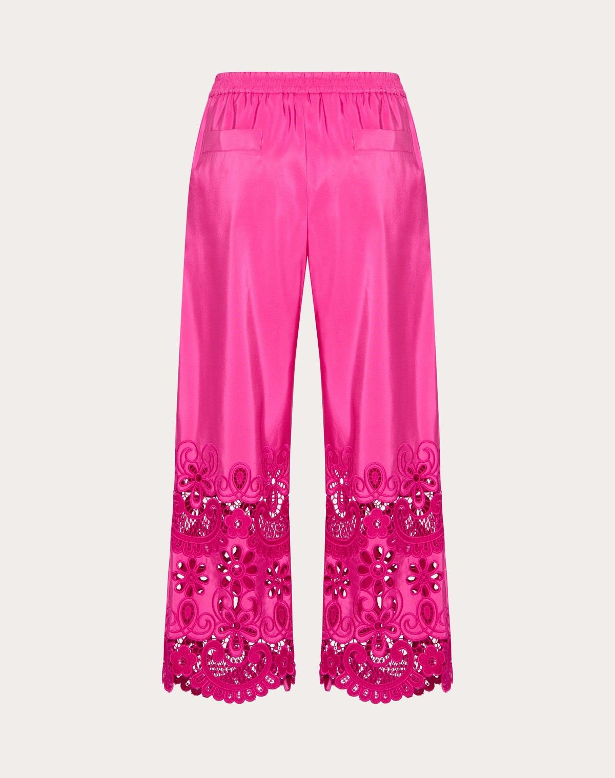 Valentino o1s1wg110525 Faille Brodeire Trousers in Pink Size 27" / US 4 / IT 40 - 2 Thumbnail