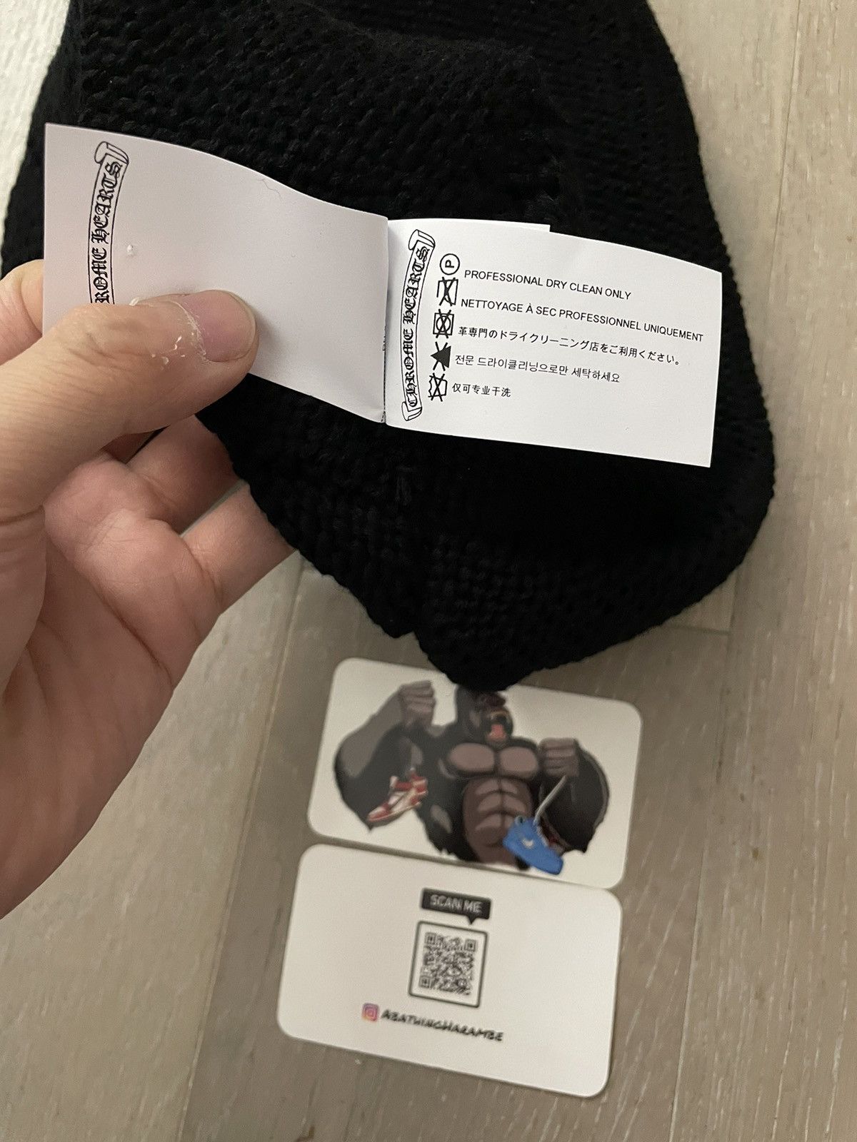 Chrome Hearts Chrome Hearts Cross Knit Stitched Cashmere Beanie Size ONE SIZE - 6 Thumbnail