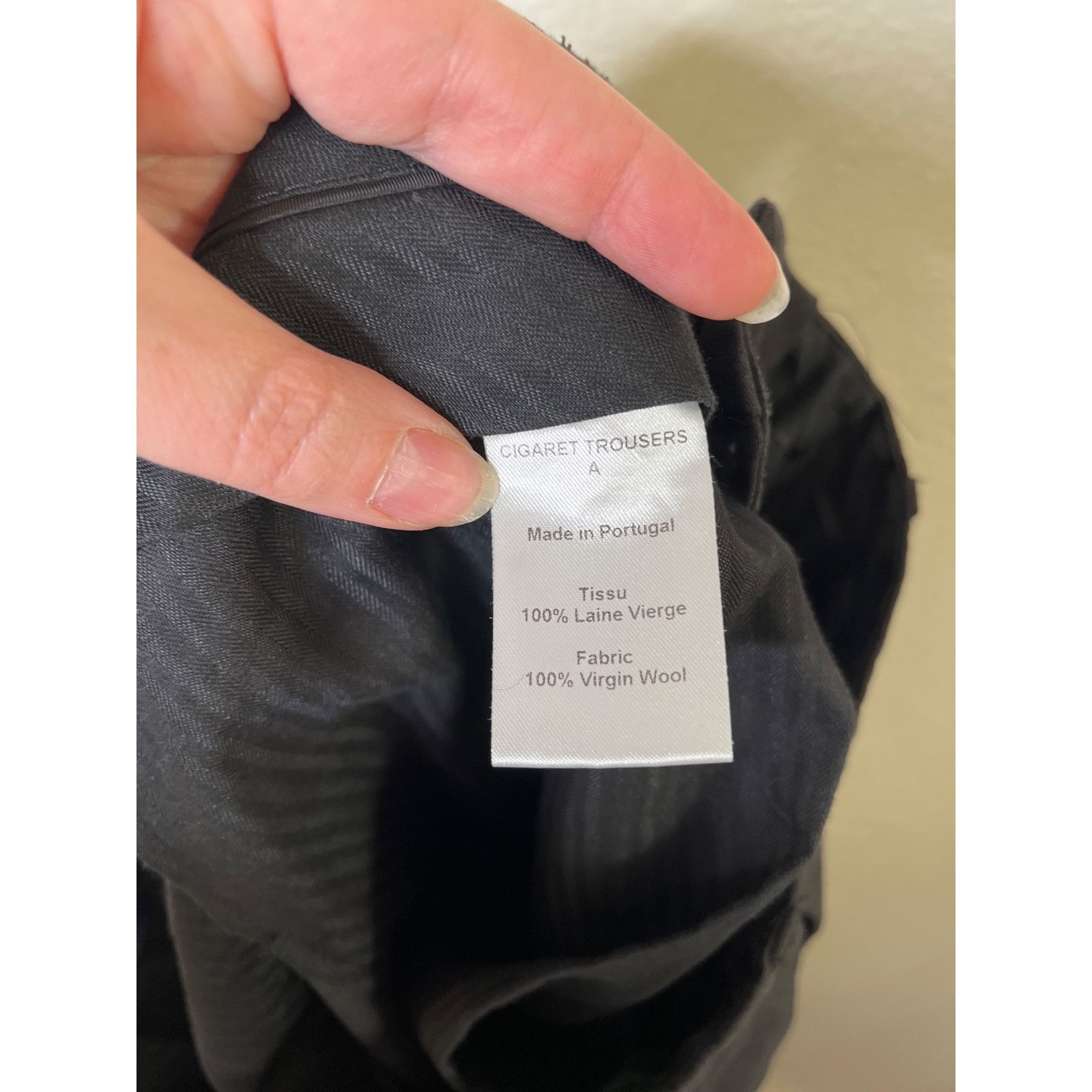 Louis Vuitton Louis Vuitton Uniforms Charcoal Black Virgin Wool Cigaret Tr Size US 33 - 10 Thumbnail
