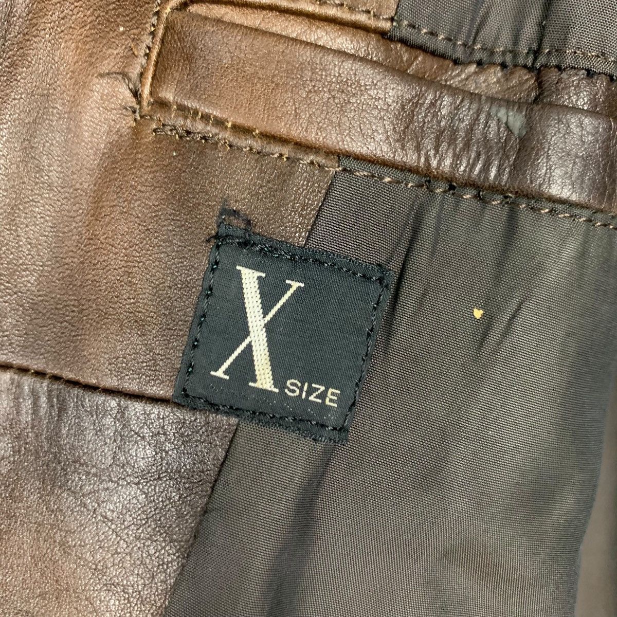 Japanese Brand Vintage HANTS Patina Leather Bomber Jacket #2431-C109 Size US L / EU 52-54 / 3 - 16 Thumbnail