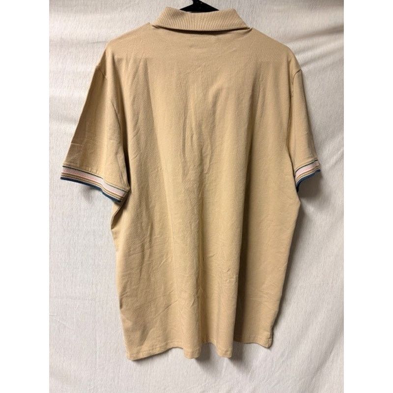 Ben Sherman Ben Sherman Polo Shirt Mens Size L Beige Stripe New Tags Size US L / EU 52-54 / 3 - 2 Thumbnail