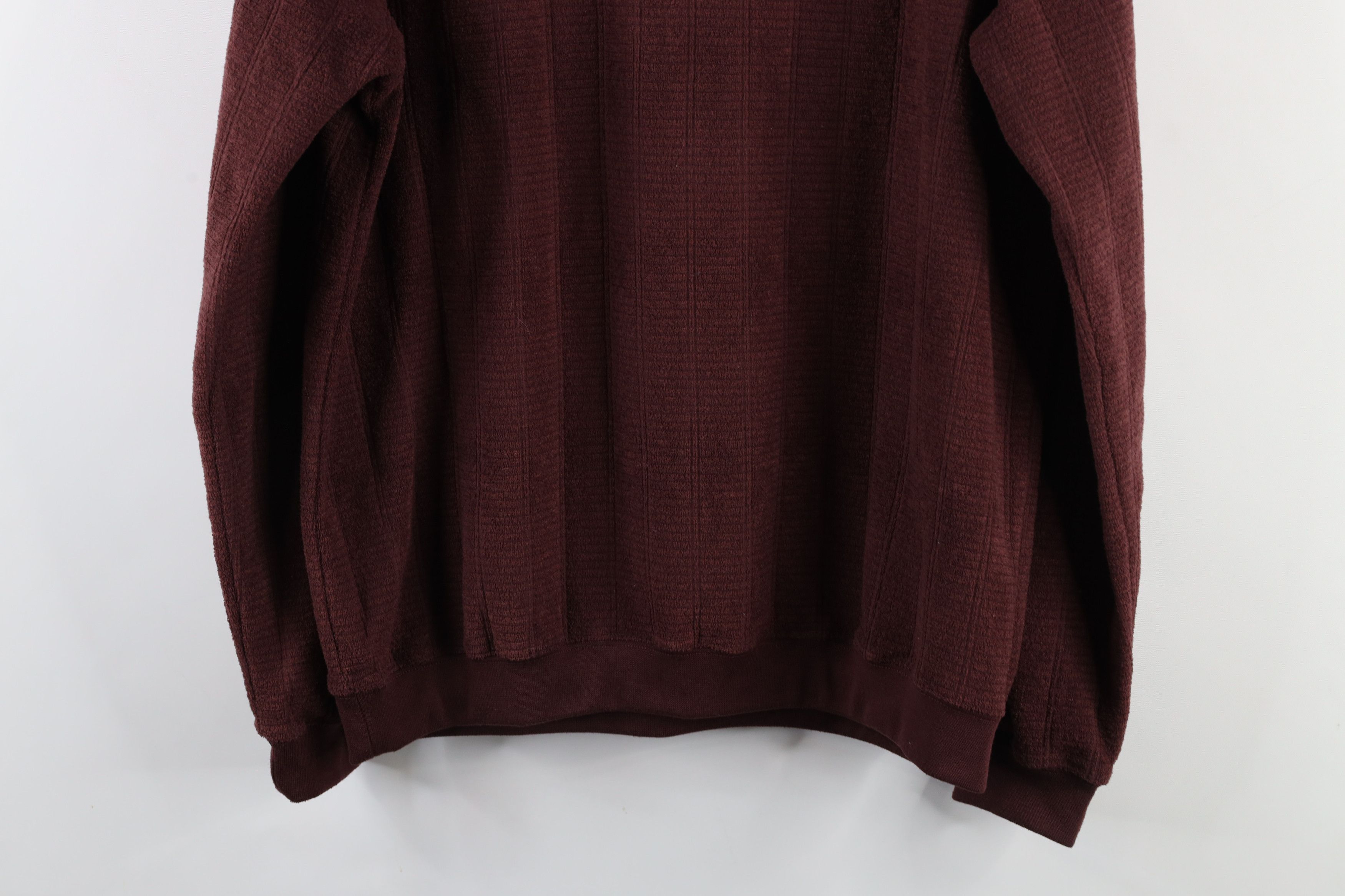 Vintage Vintage 90s Streetwear Terry Cloth Collared Sweater Red Size US L / EU 52-54 / 3 - 8 Thumbnail