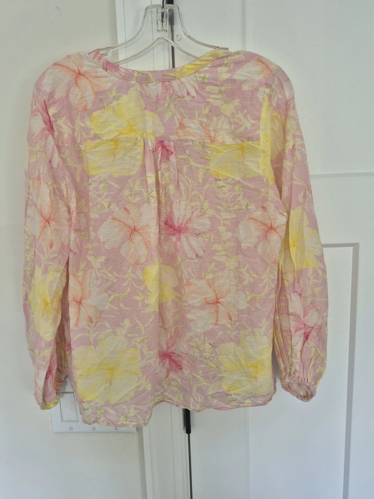 LoveShackFancy LoveShackFancy Blouse Floral Long Balloon Sleeve Button Up Size XS / US 0-2 / IT 36-38 - 7 Thumbnail