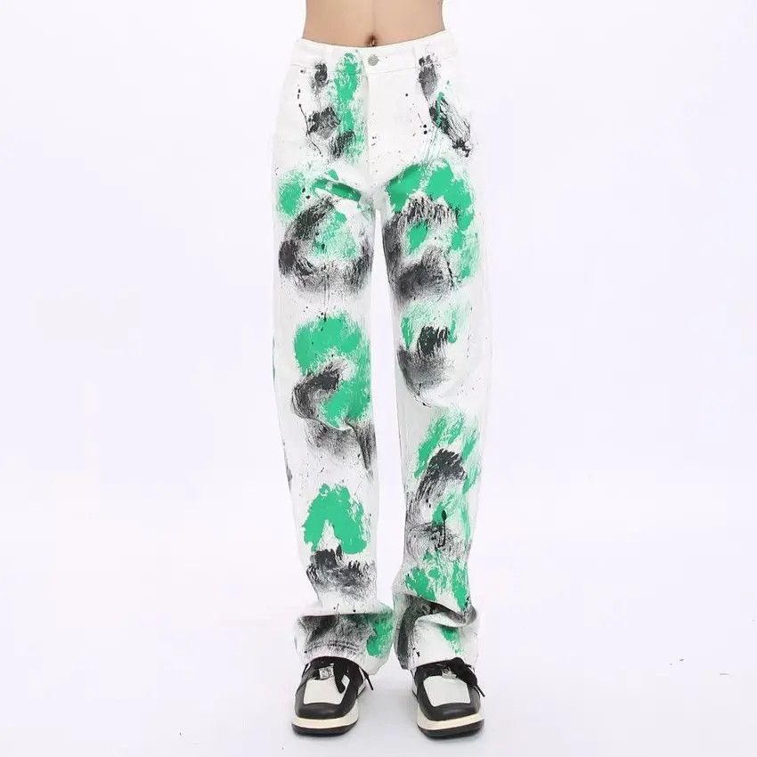 Designer × Japanese Brand Vintage Hip Hop Streetwear Loose Casual Jeans Size US 33 - 1 Thumbnail