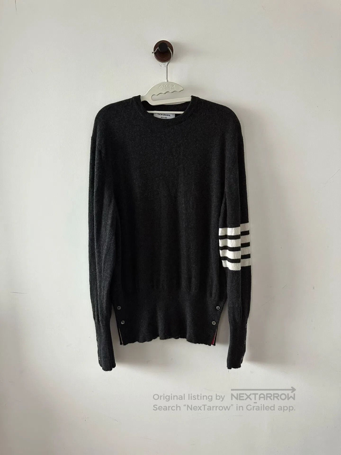 Thom Browne Thom Browne Dark Gray Cashmere Sweater| Size US XXL / EU 58 / 5 - 1 Thumbnail