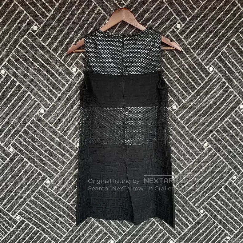 Fendi Fendi Black Embossed Print Sequin Patchwork Dress Size XS / US 0-2 / IT 36-38 - 2 Thumbnail