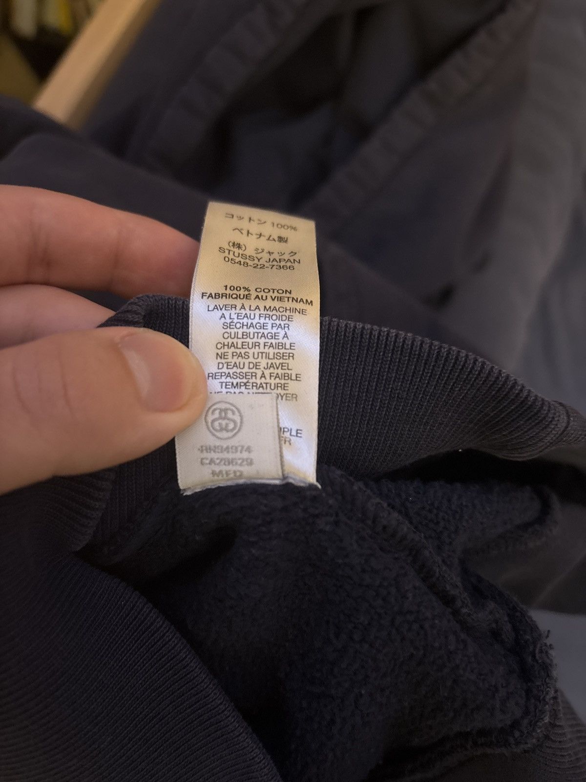 Stussy Navy Blue Stussy Sweatshirt (Small) Size US S / EU 44-46 / 1 - 7 Thumbnail