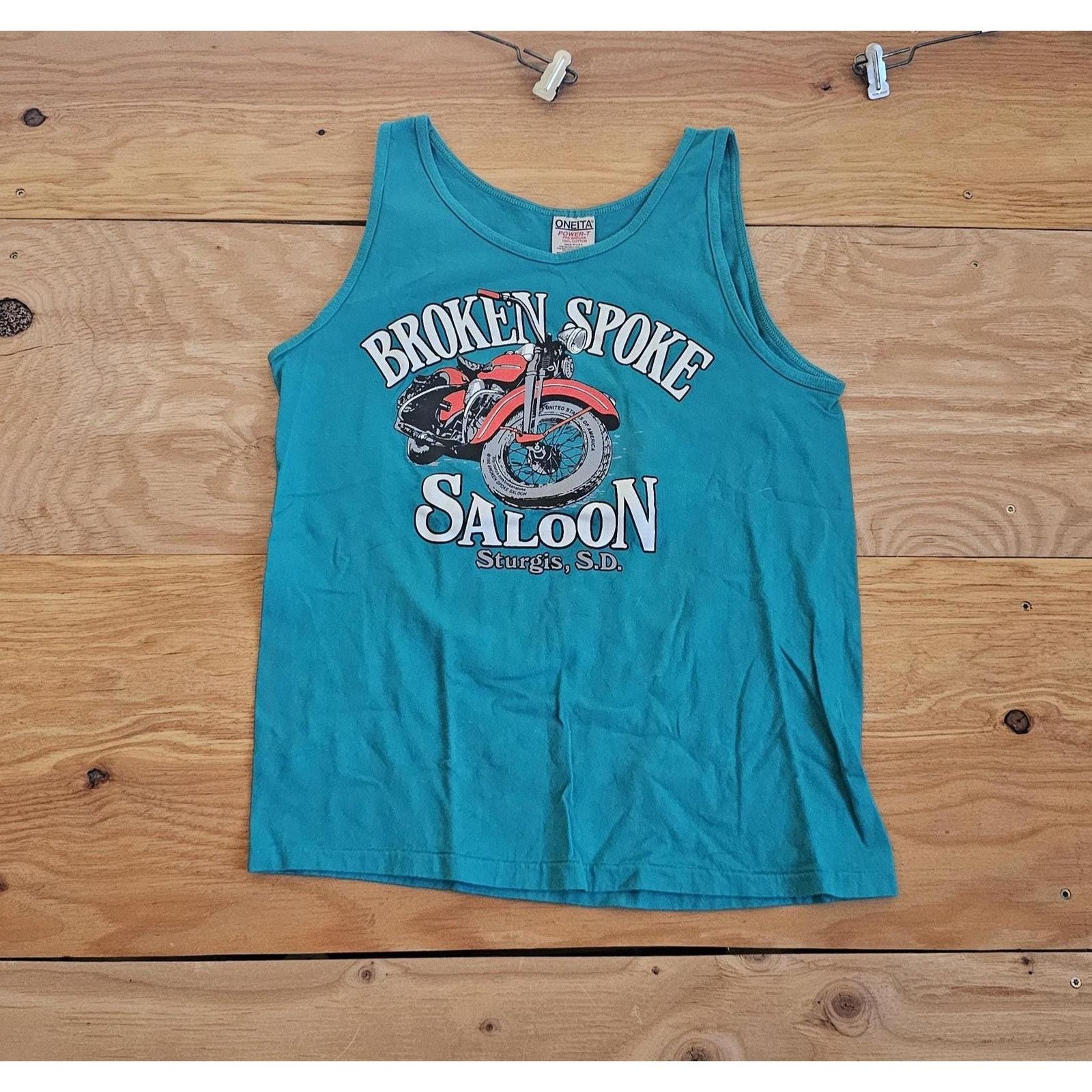 Other 90s Broken Spoke Saloon Sturgis Green Tank Top Shirt Sz M Size US M / EU 48-50 / 2 - 1 Thumbnail