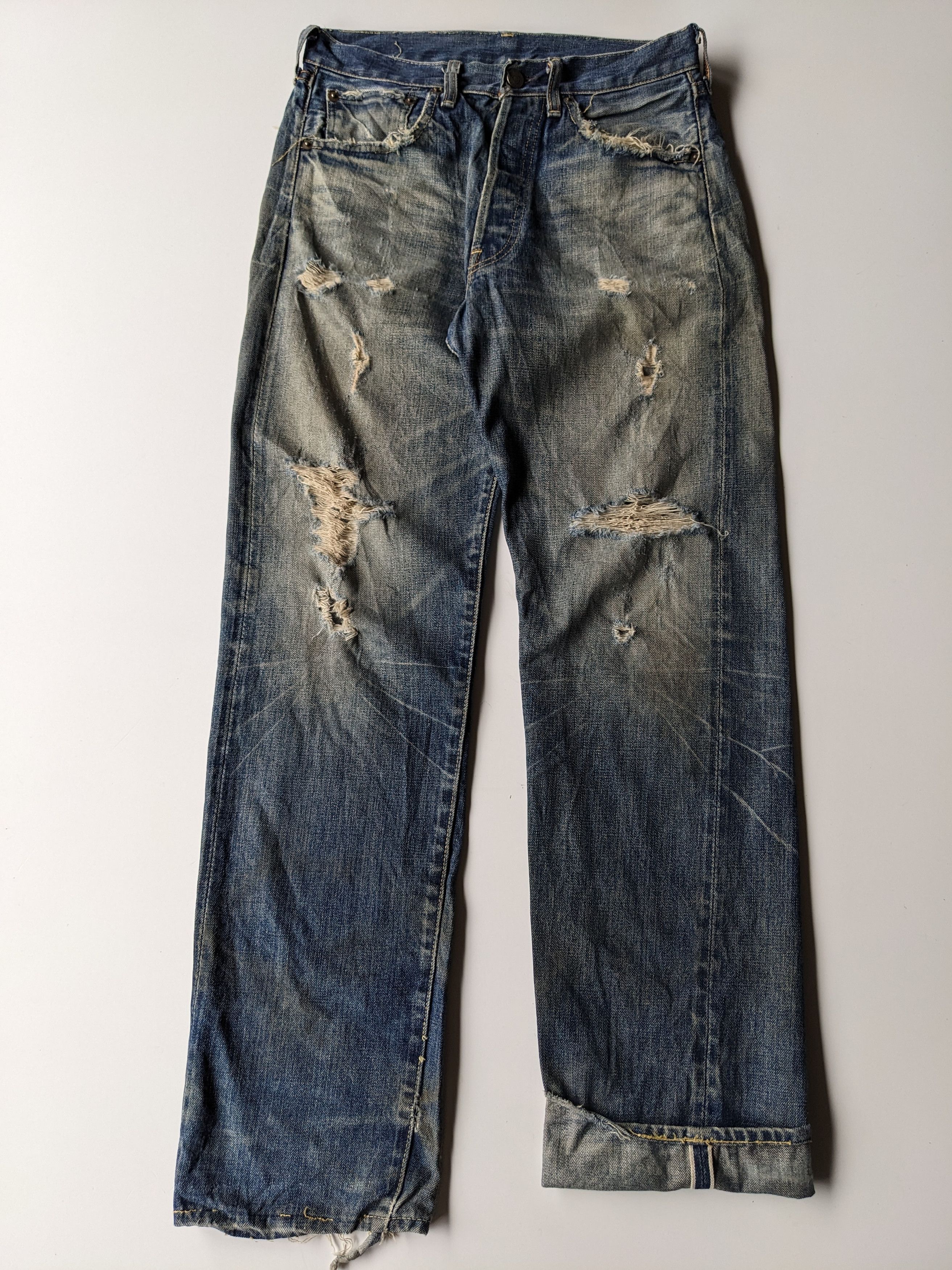 Levi's Vintage Levi's Big E redline selvedge distressed Size US 30 / EU 46 - 5 Thumbnail