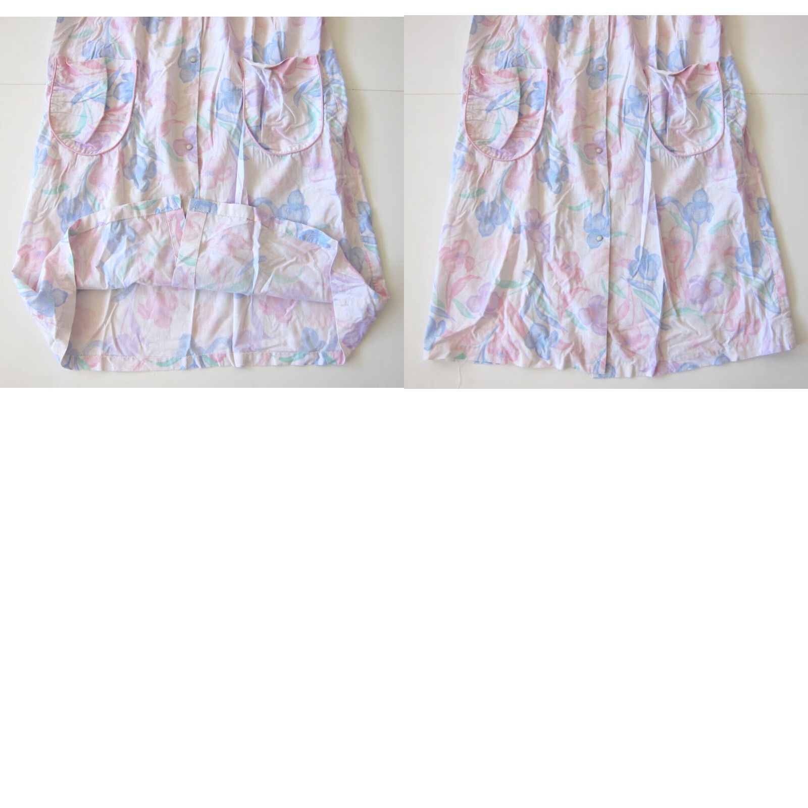 Pinko VINTAGE Coffee Casual Cotton Pink Floral Button Down Pocket Maxi House Dress M Size M / US 6-8 / IT 42-44 - 8 Thumbnail