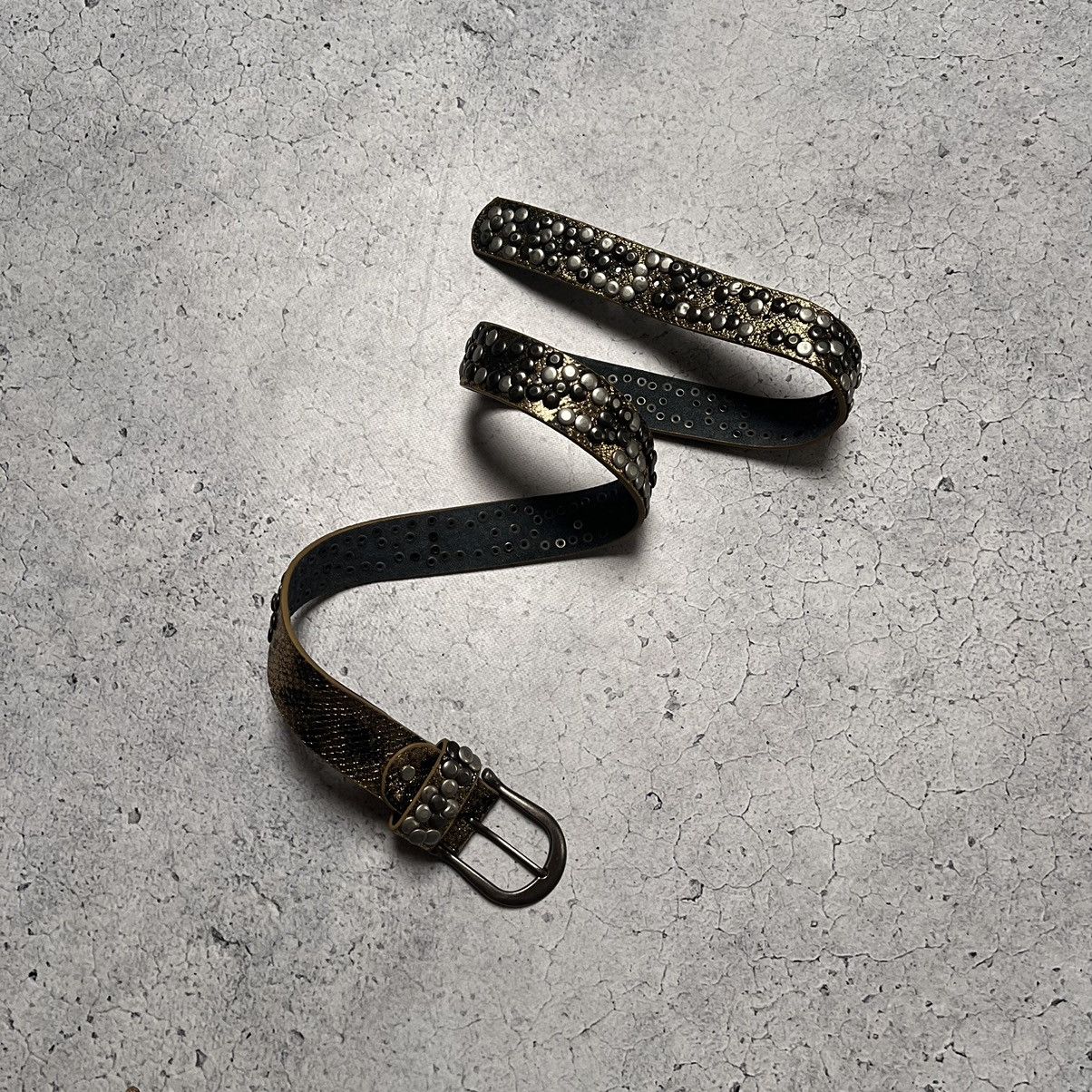Japanese Brand × Vintage Vintage Leather Belt Y2K Opium Style B.B Simon Size ONE SIZE - 5 Thumbnail