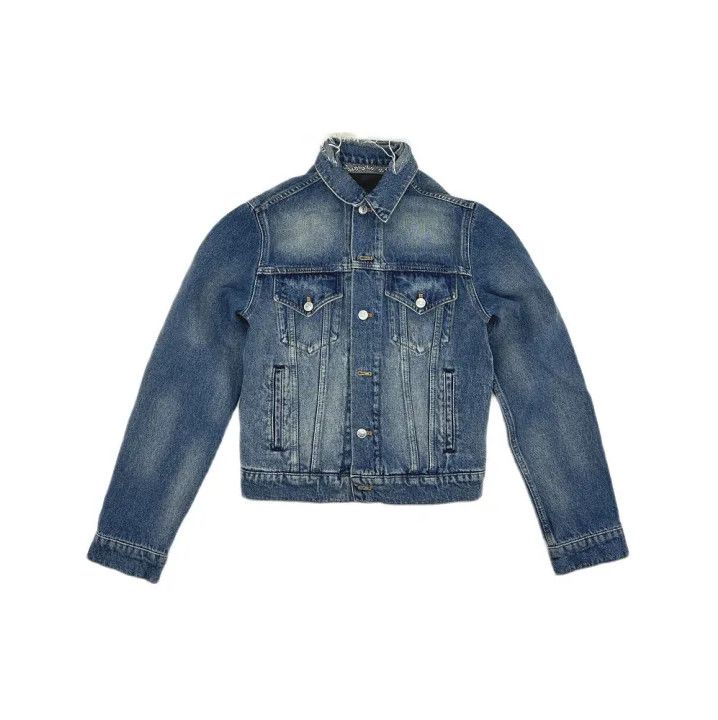 Balenciaga Balenciaga Casual Fashion Solid Color Denim Jacket Size US L / EU 52-54 / 3 - 1 Thumbnail