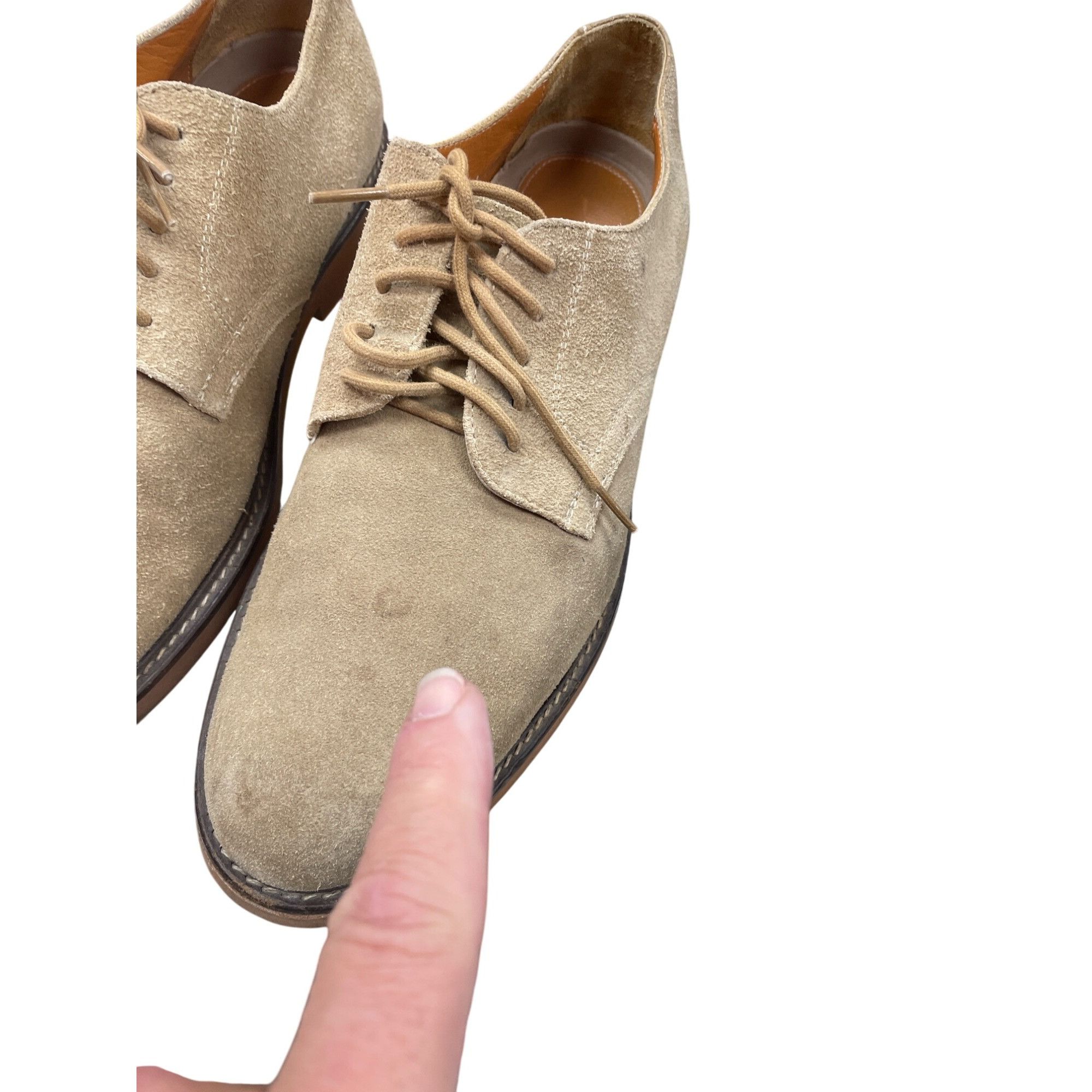 Other David Wilson Mens tan suede Lace-Up Oxfords dress shoes Size Size US 9.5 / EU 42-43 - 11 Thumbnail