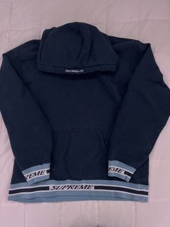 Supreme striped rib store hoodie