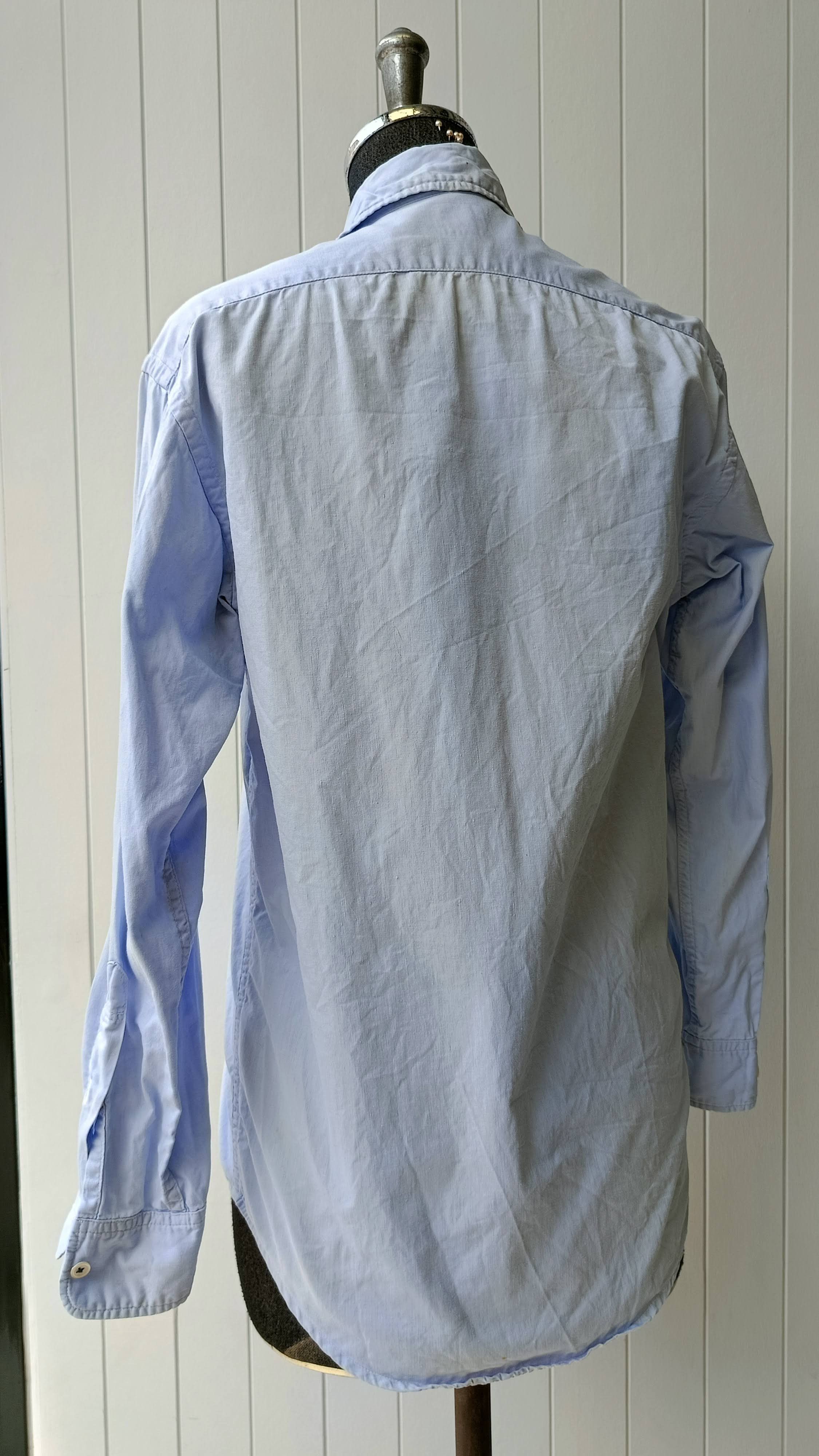 45rpm 45RPM NMD studio by R 90's solid blue stains shirt Size US S / EU 44-46 / 1 - 6 Thumbnail