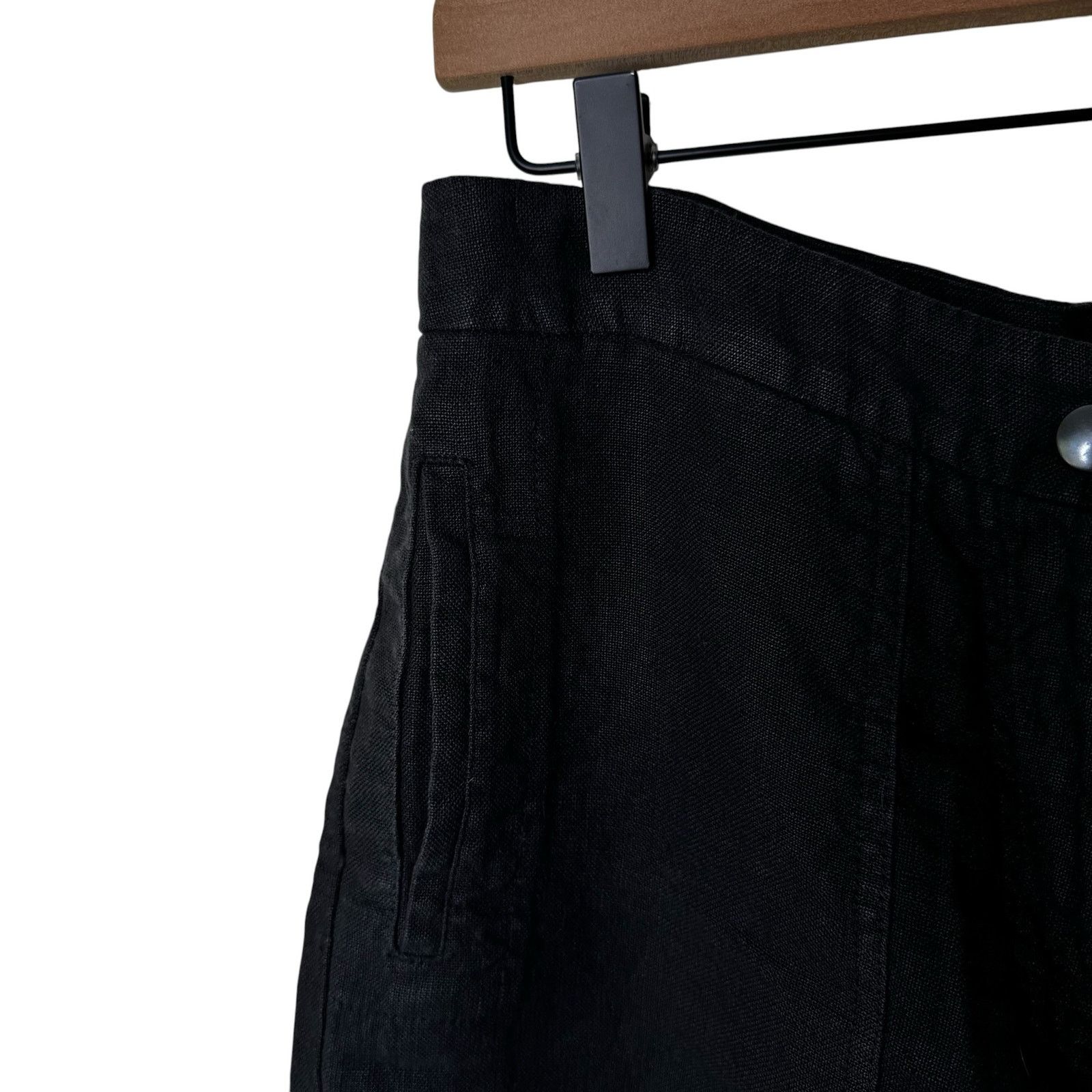 Other POETRY 100% Linen Bermuda Shorts Size US 8 Black Size 30" / US 8 / IT 44 - 3 Thumbnail
