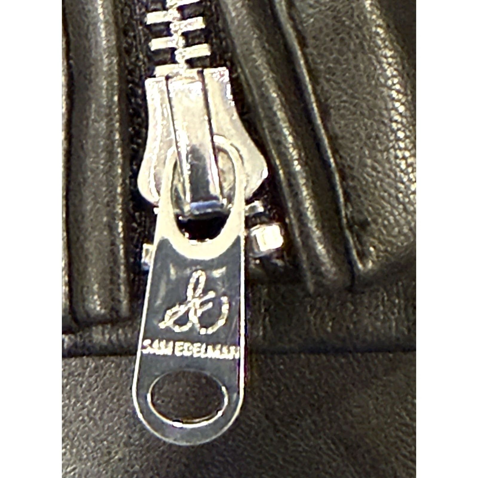 Sam Edelman Sam Edelman Womens Jacket Motorcycle Black Faux Leather XL SmallAdjustment? Size XL / US 12-14 / IT 48-50 - 4 Thumbnail