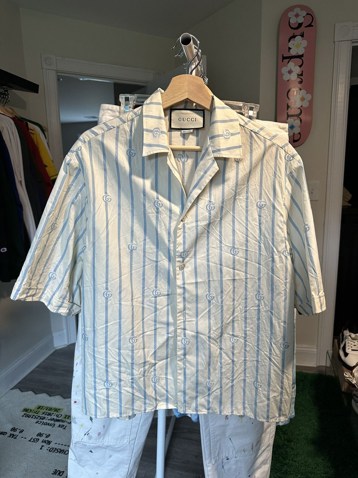 Gucci Gucci Bowling G stripe shirt Size US L / EU 52-54 / 3 - 1 Thumbnail