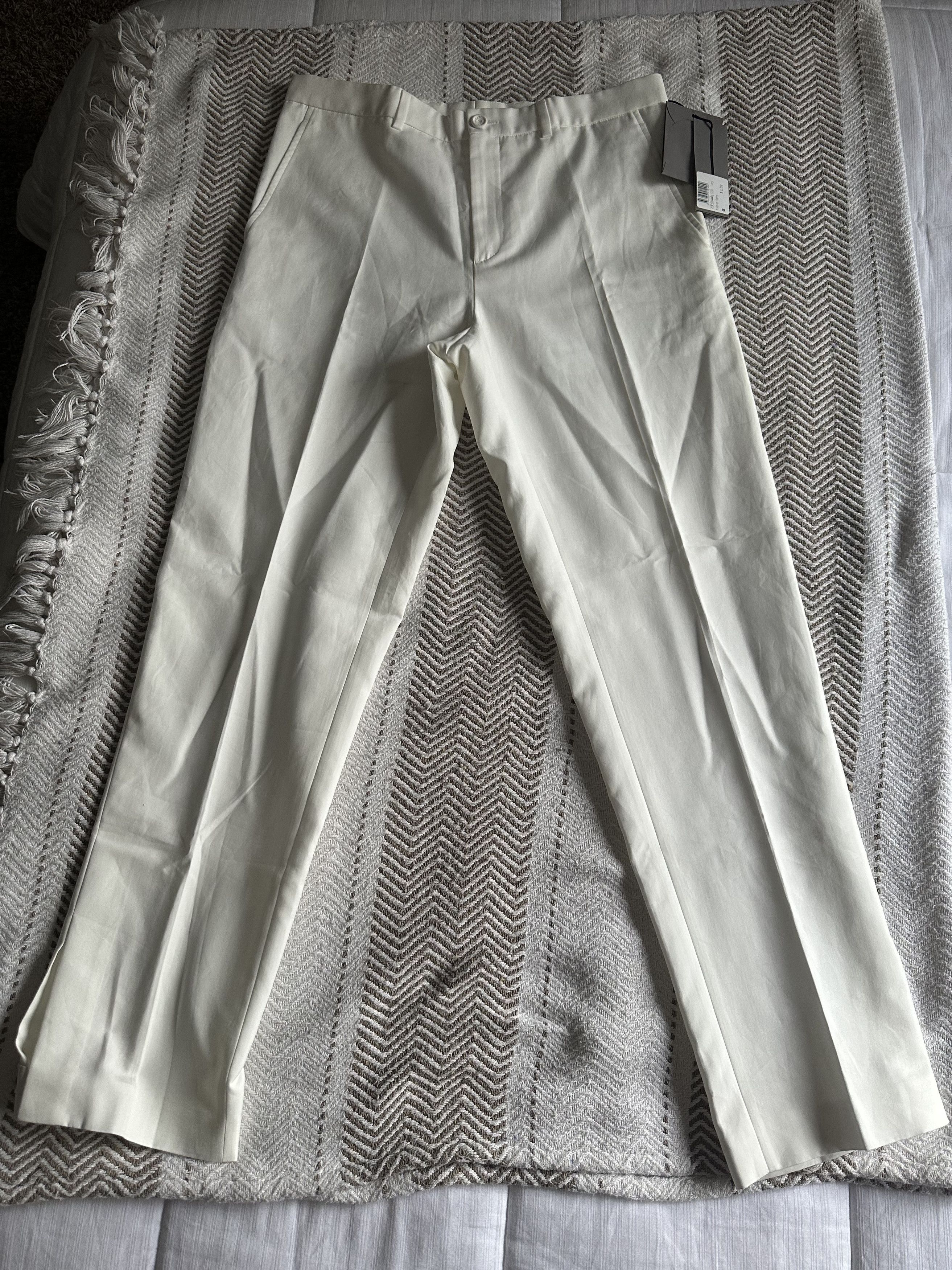Dior Dior Homme Ivory Ankle Slit Pants | Grailed