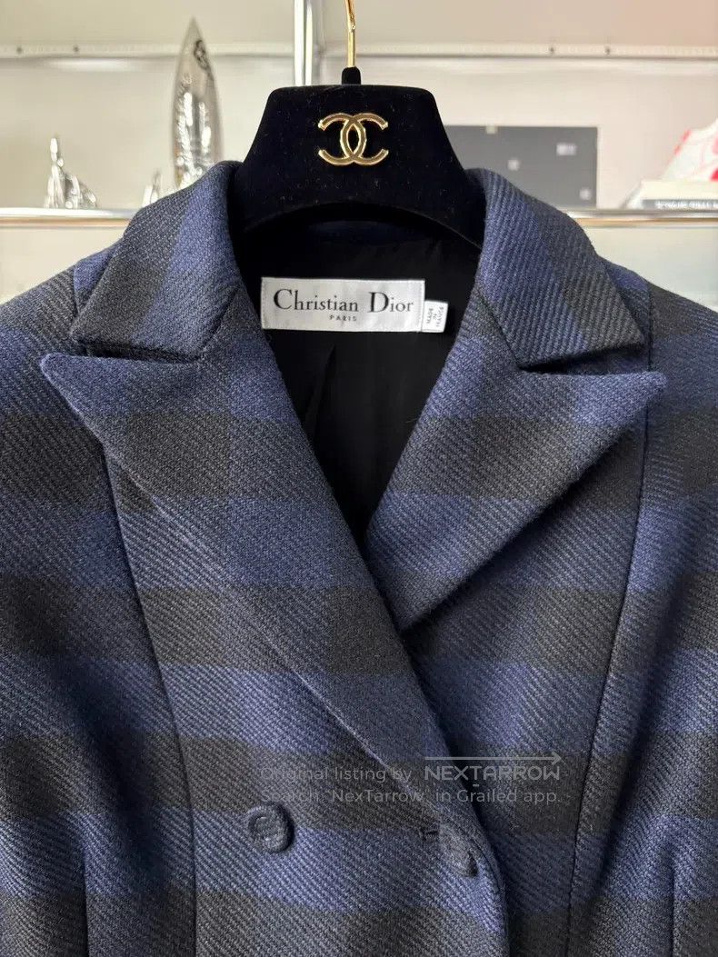 Dior Dior Blue and black plaid double-breasted suit jacket Size XS / US 0-2 / IT 36-38 - 3 Thumbnail