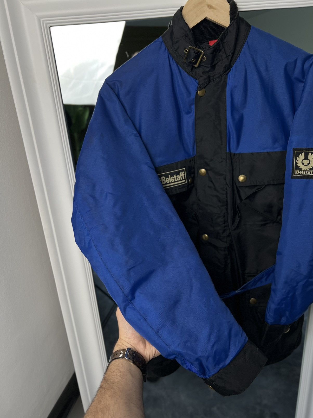 Belstaff Vintage Belstaff Formula 750 Moto Jacket Blue Black M/L Size US M / EU 48-50 / 2 - 20 Thumbnail
