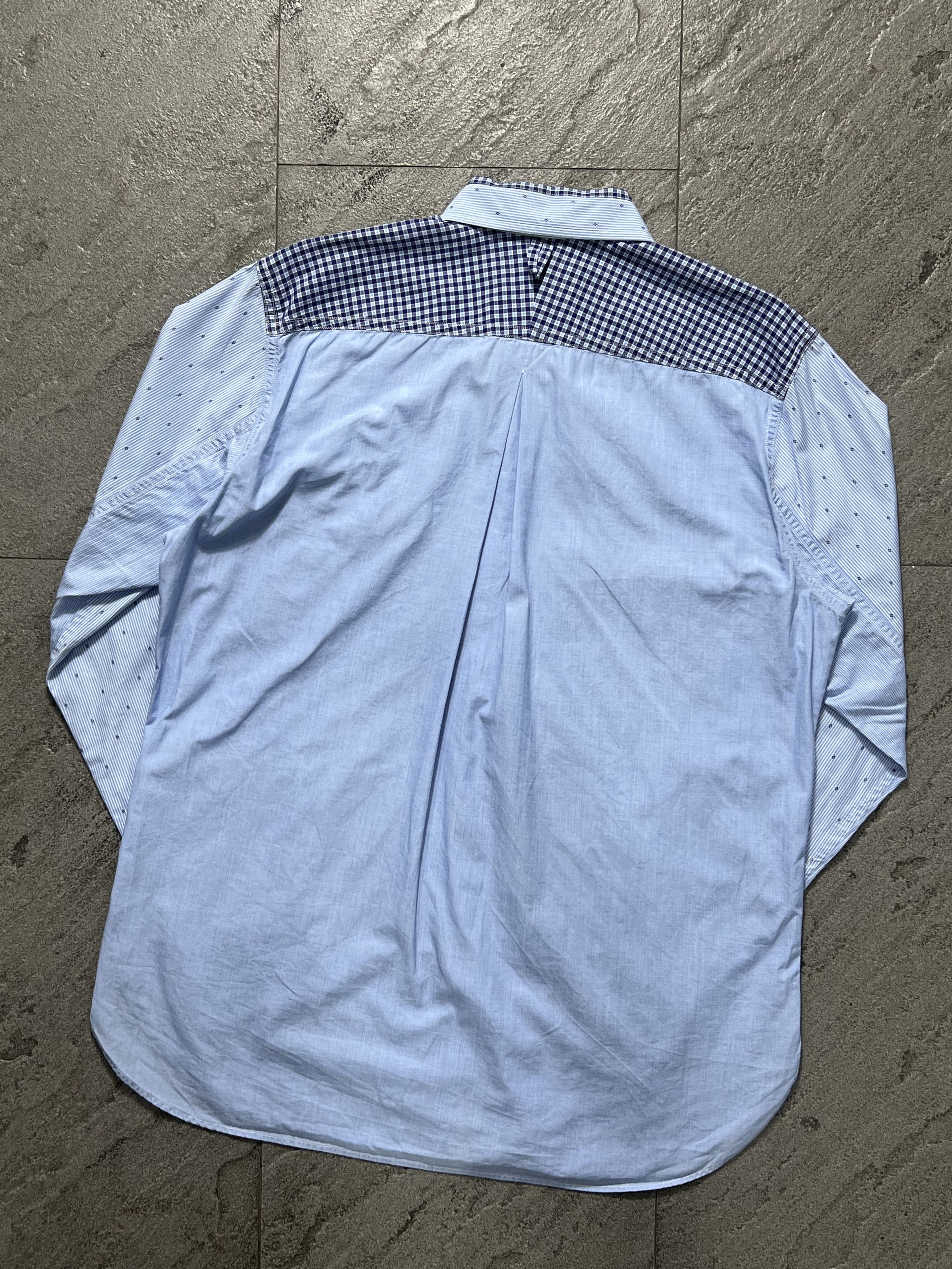 Junya Watanabe Junya Watanabe Comme des Garçons Blue Striped Gingham Shirt Size US M / EU 48-50 / 2 - 2 Thumbnail