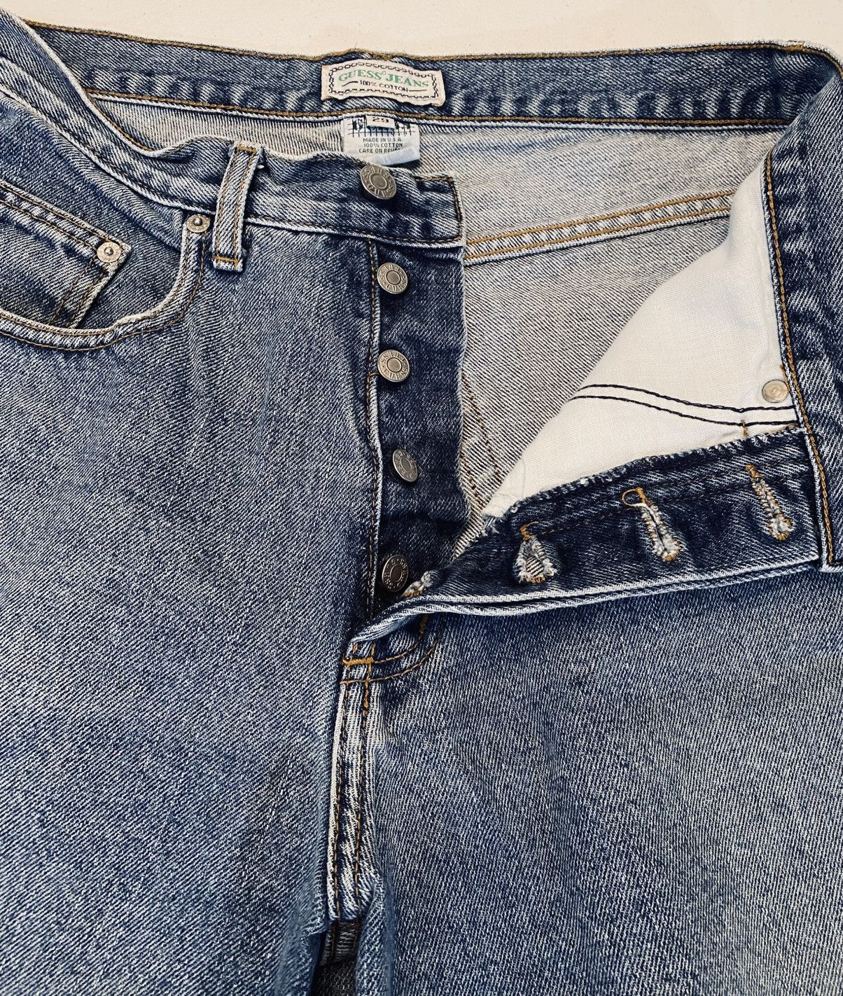 Guess Vtg 90’s Guess Denim Shorts Green Triangle Made in USA 29 Size US 29 - 7 Thumbnail