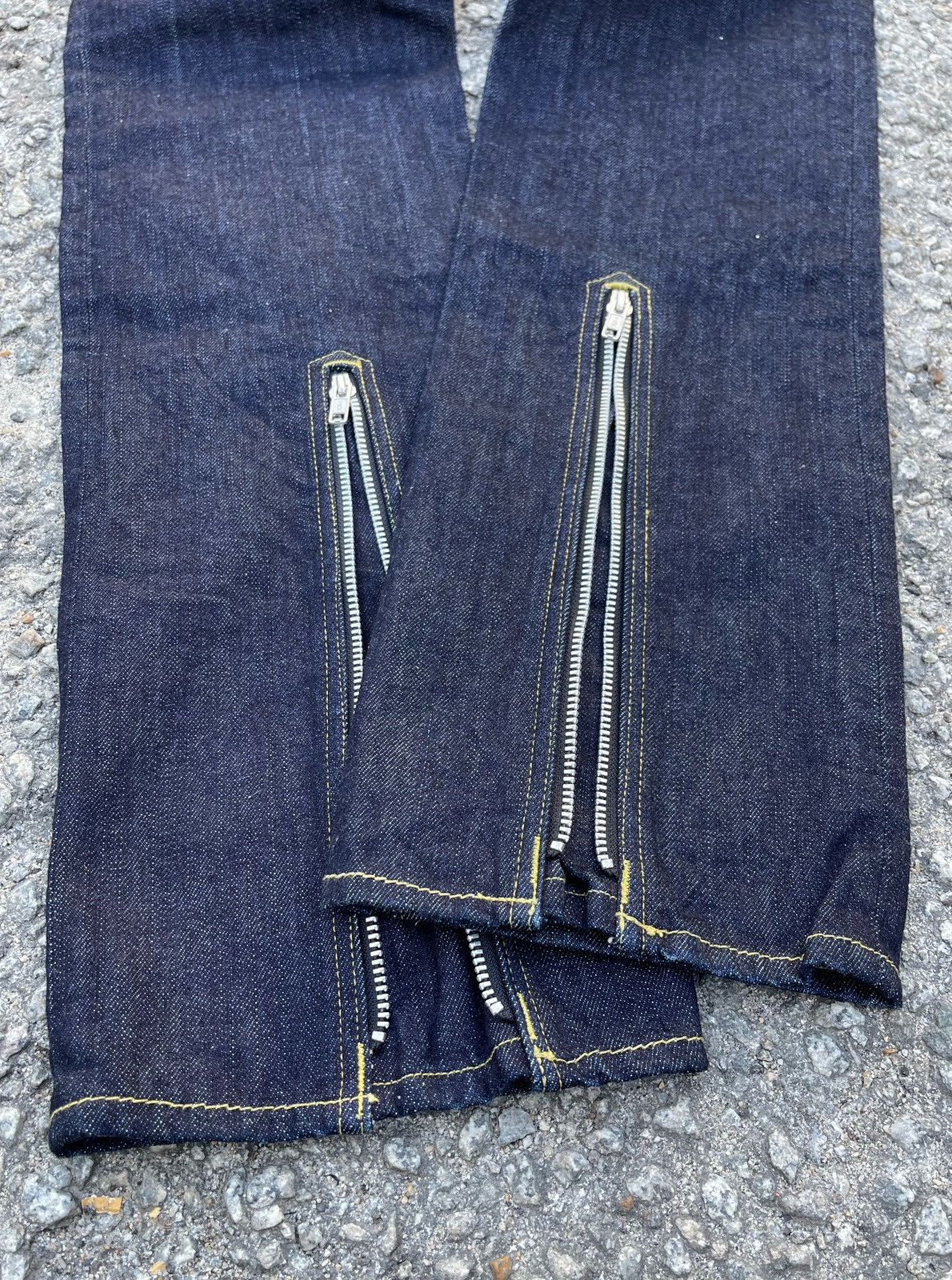 RUDE GALLERY 🔥 RUDE GALLERY JAPAN FLARE DENIM ZIPPER PANTS Size US 33 - 10 Thumbnail