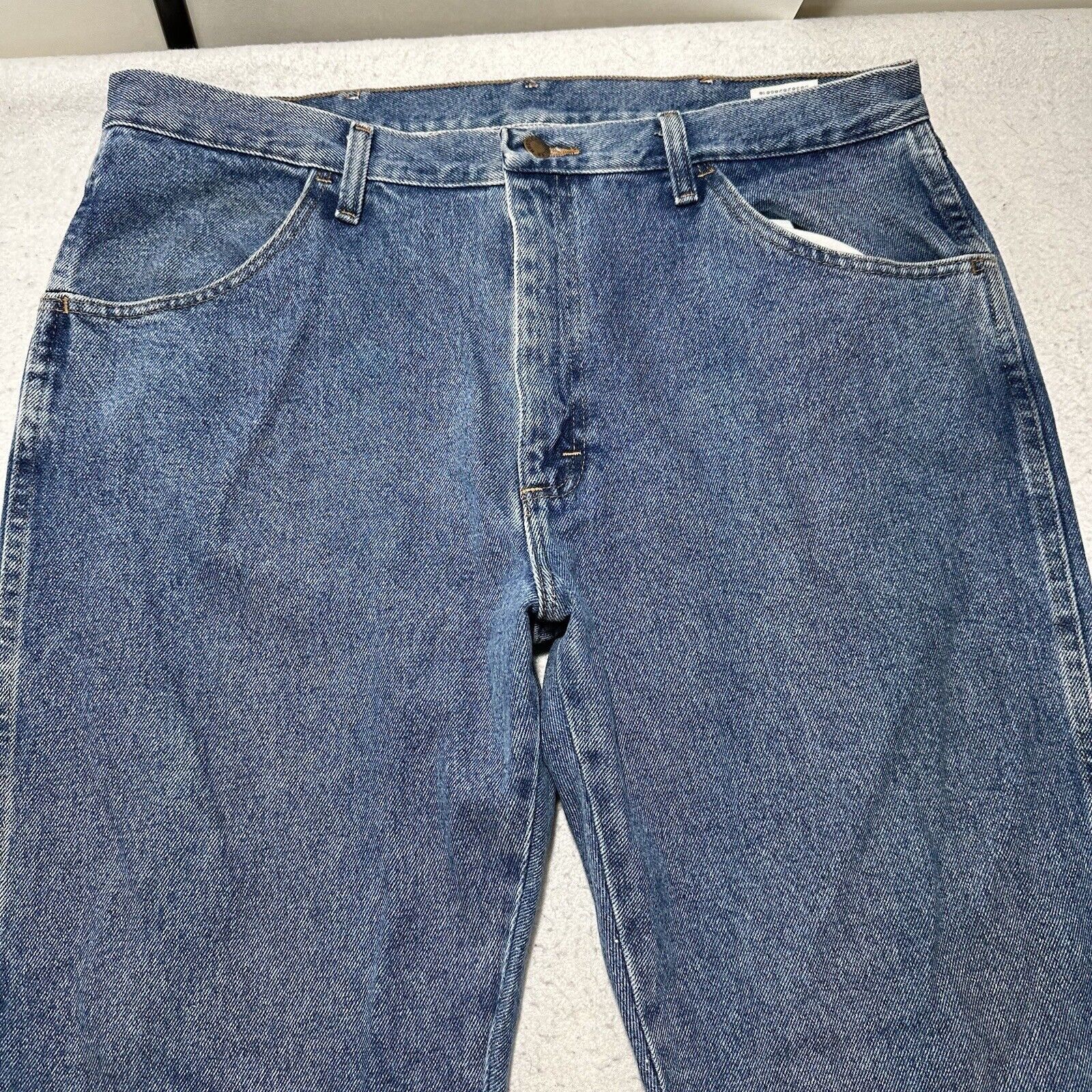 Wrangler Vintage Wrangler Rustler 38x29 Straight Leg Denim Blue Jeans Size US 38 / EU 54 - 2 Thumbnail