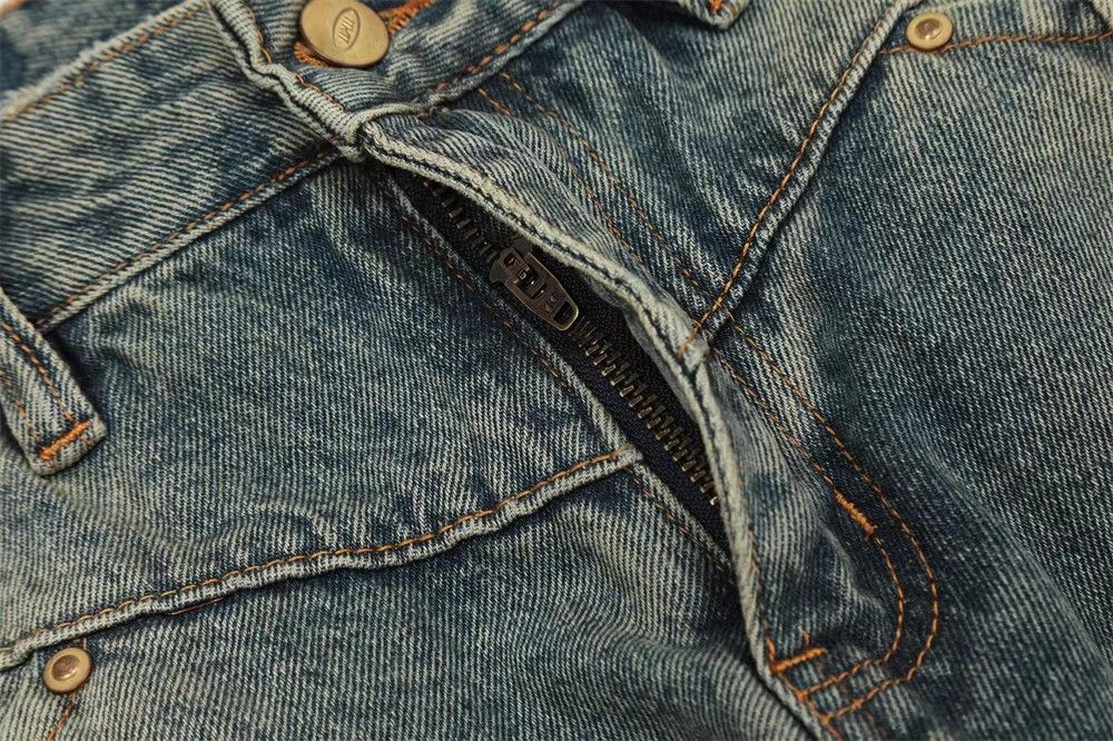 Japanese Brand × Jean American loose casual distressed straight washed jeans y2k Size US 32 / EU 48 - 4 Thumbnail