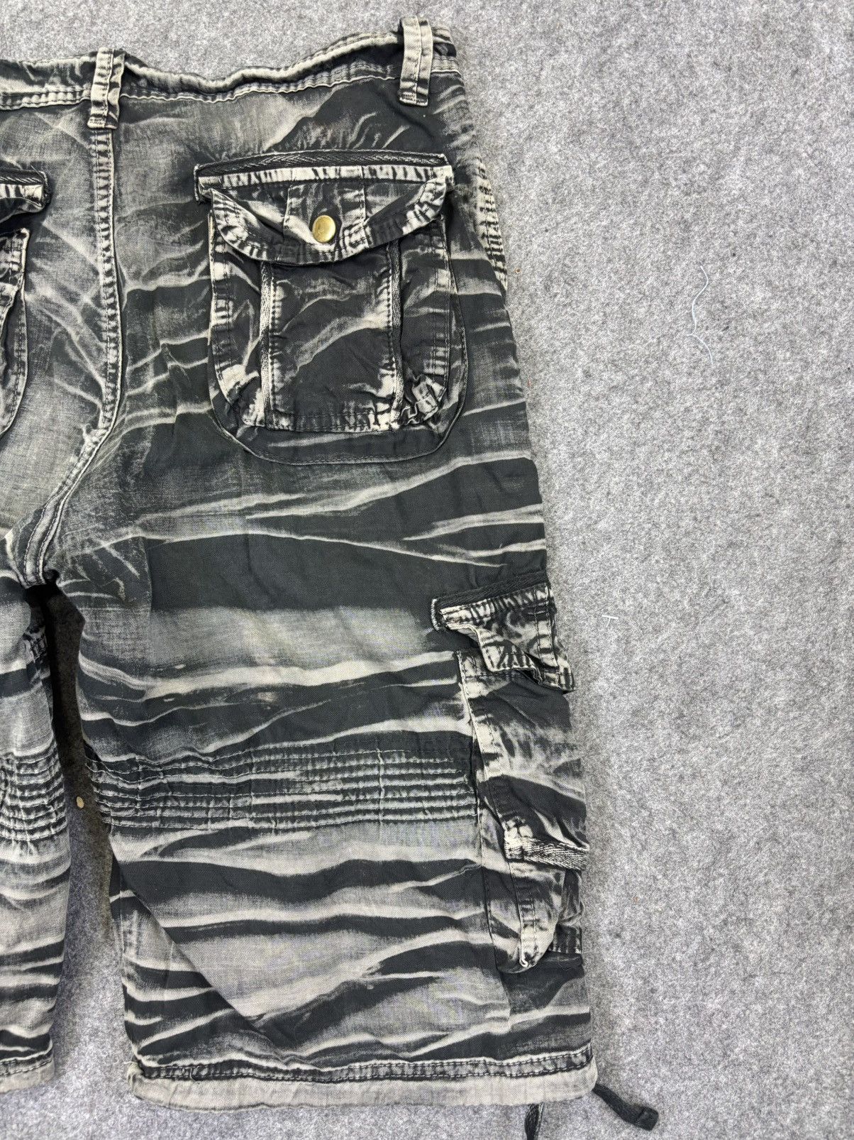 Japanese Brand MYMSTORM Chaos Fades Short Cargo Pant K29 Size US 32 / EU 48 - 10 Thumbnail