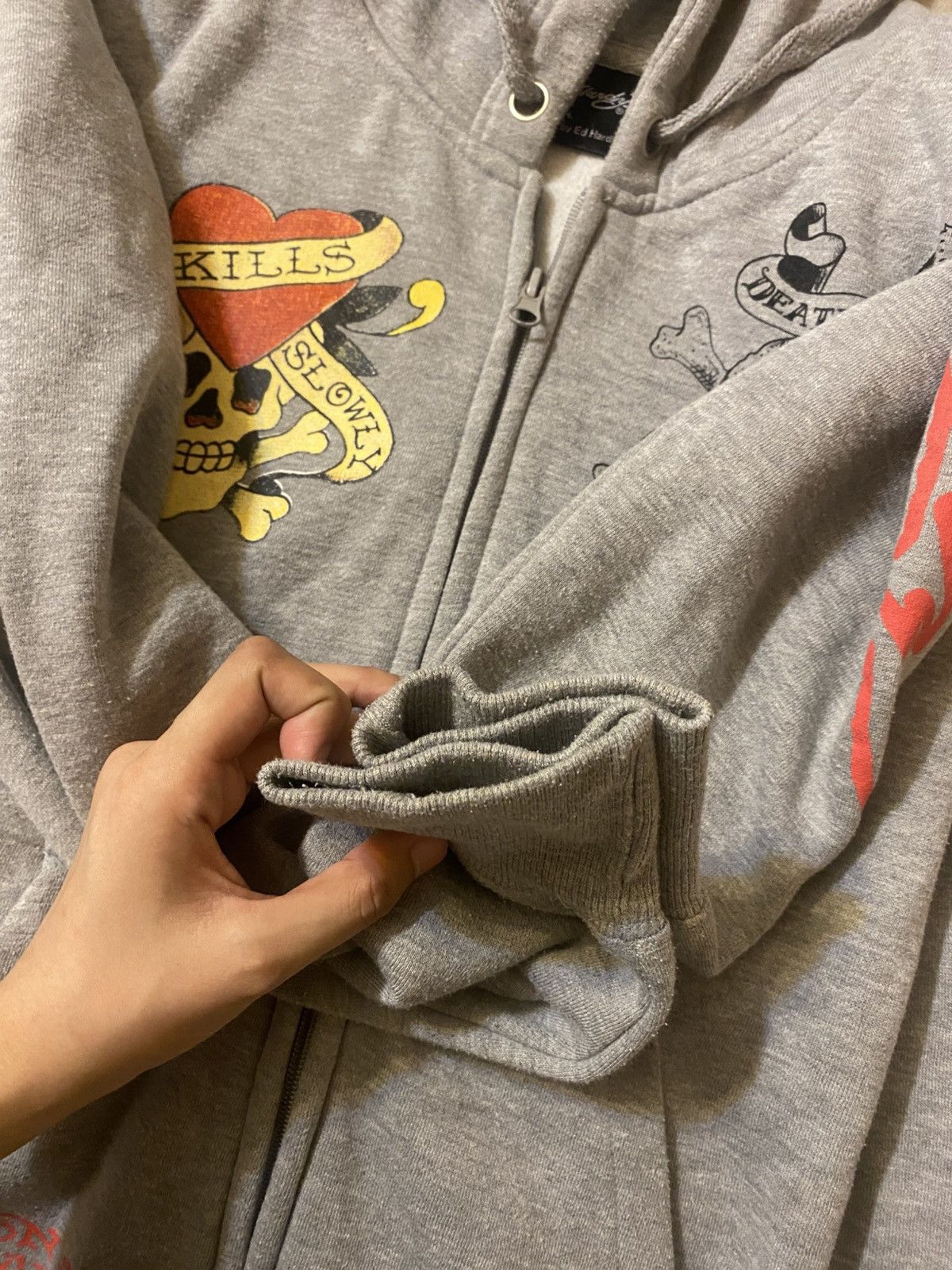 Ed Hardy Ed hardy by Christian Audigier Grey Hoodie Size US L / EU 52-54 / 3 - 8 Thumbnail